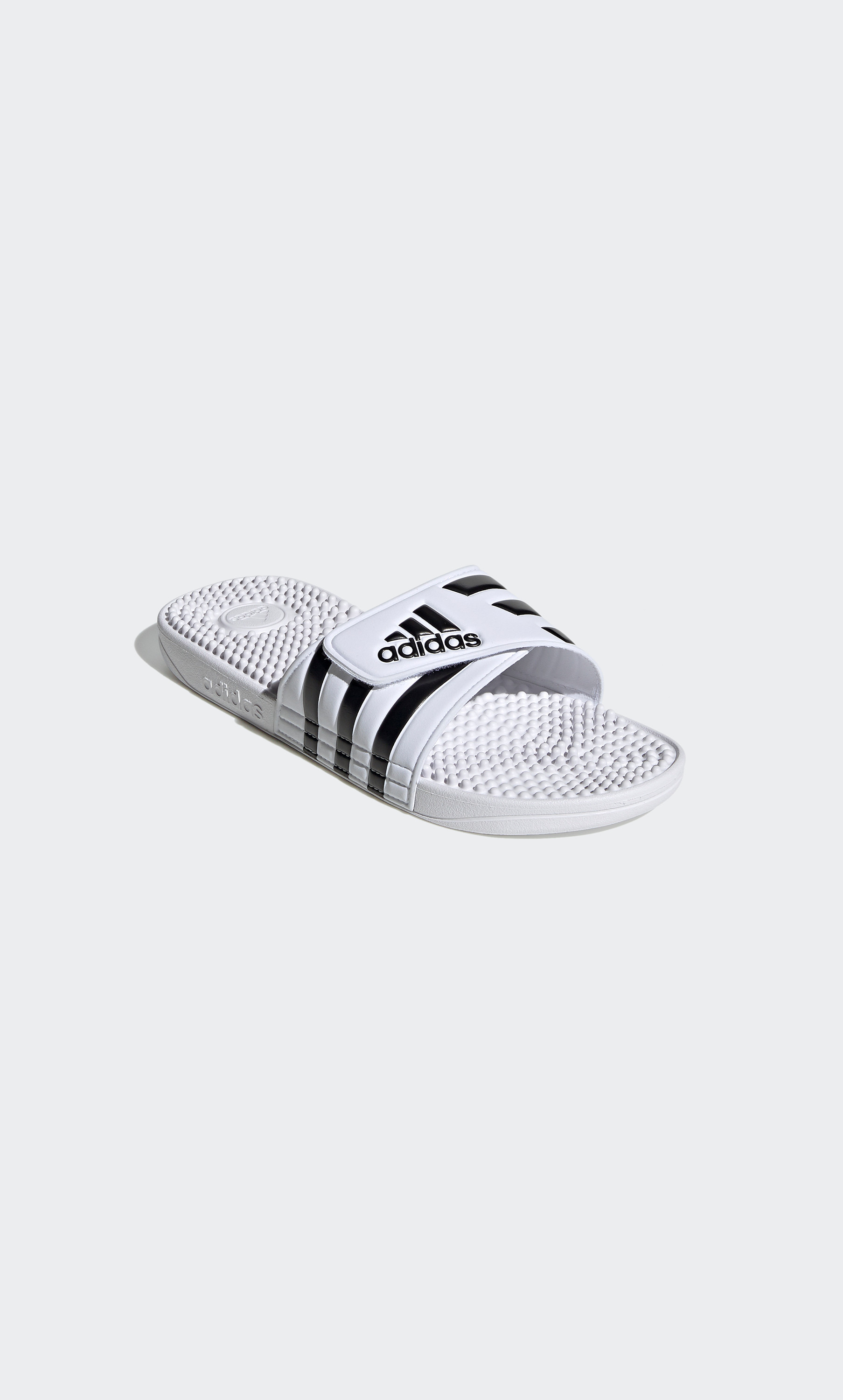 Amazon.com | adidas Men's Adissage Slides Sandal, Black/White/Black, 9 |  Sandals