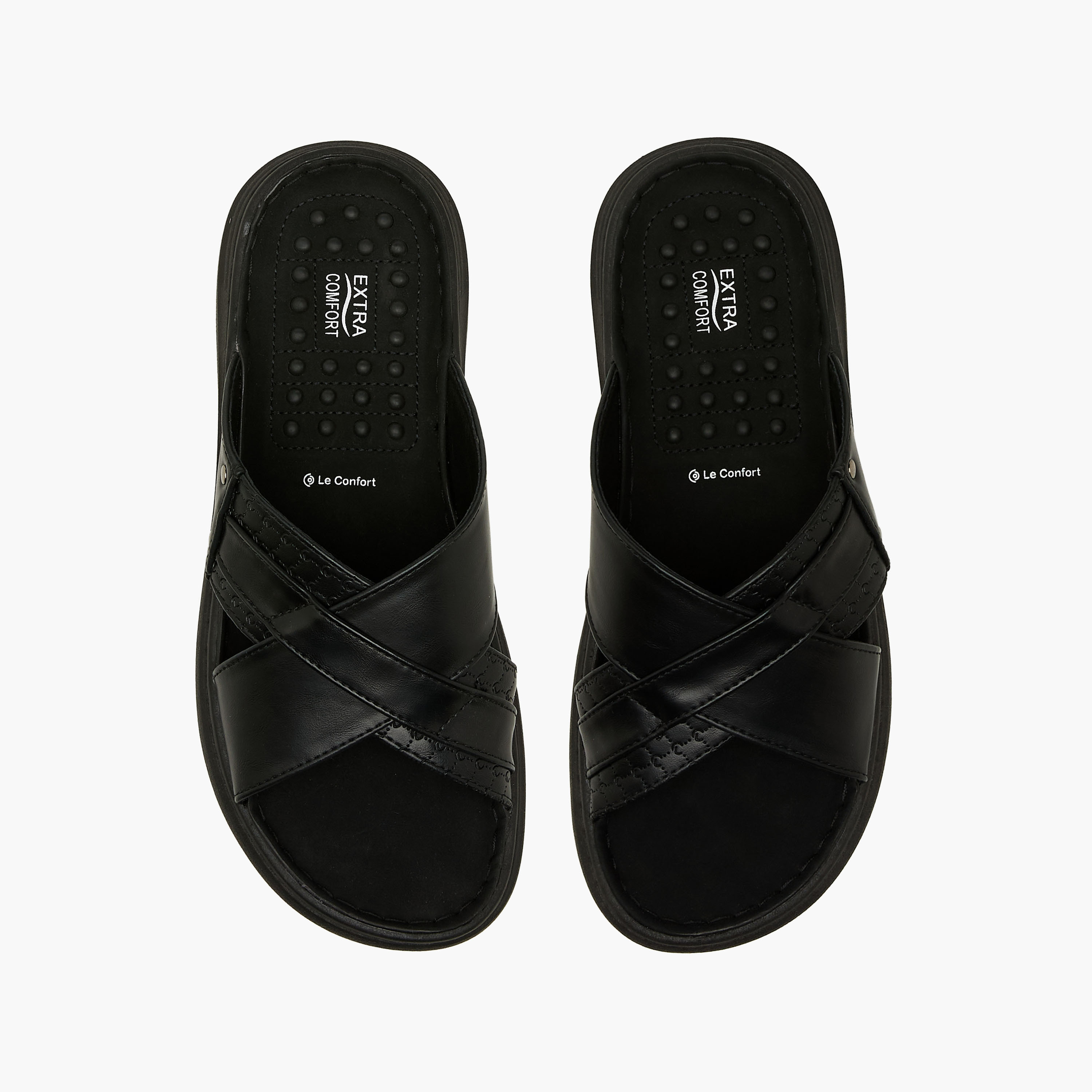 صندل رجالي بحزام متقاطع من لو كونفورت-men-shoes-sandals-image-1