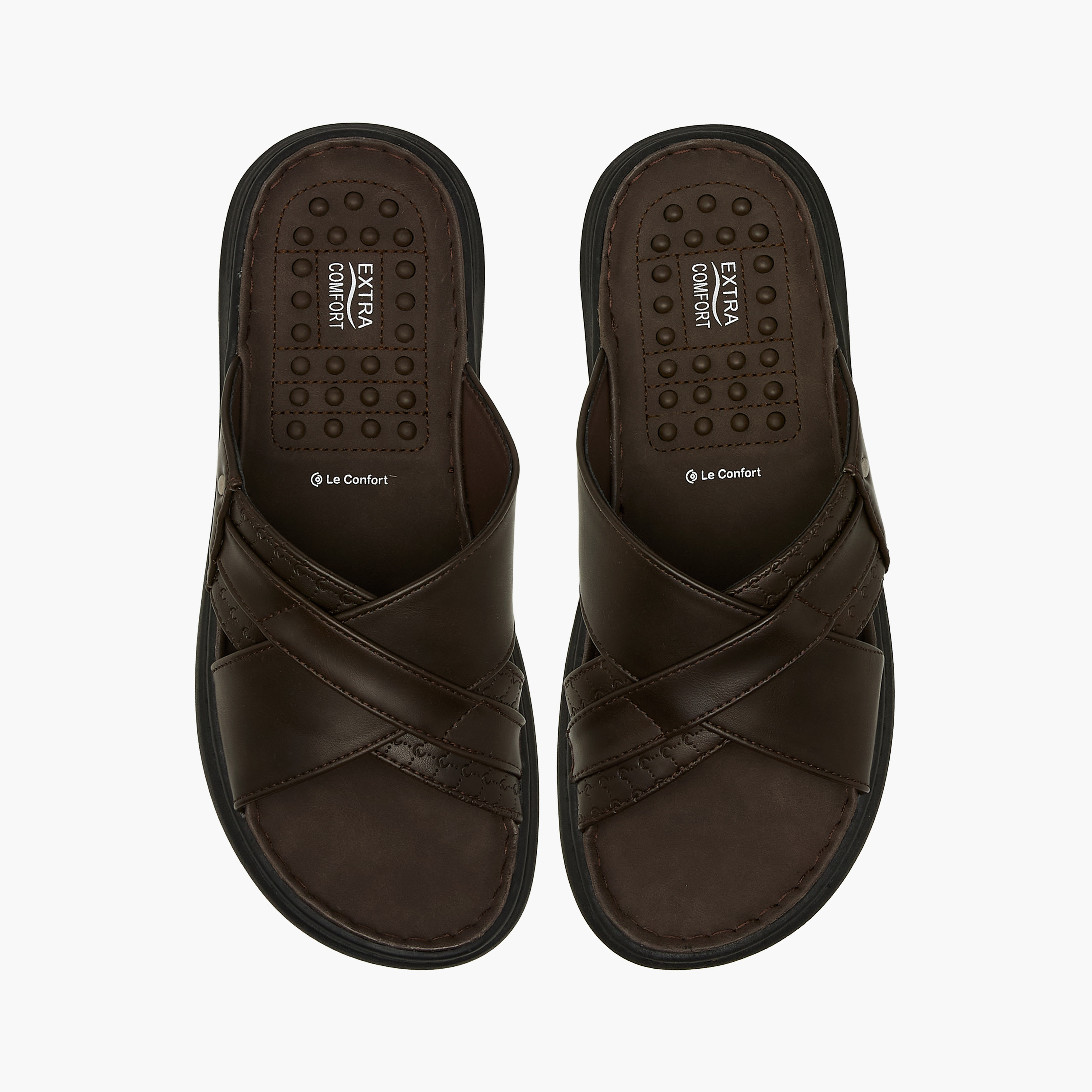صندل رجالي بحزام متقاطع من لو كونفورت-men-shoes-sandals-image-1