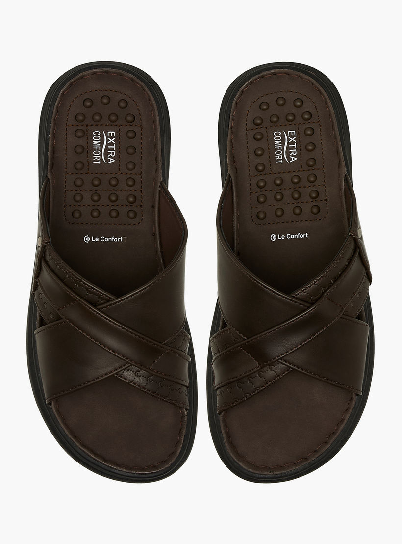 صندل رجالي بحزام متقاطع من لو كونفورت-men-shoes-sandals-image-1