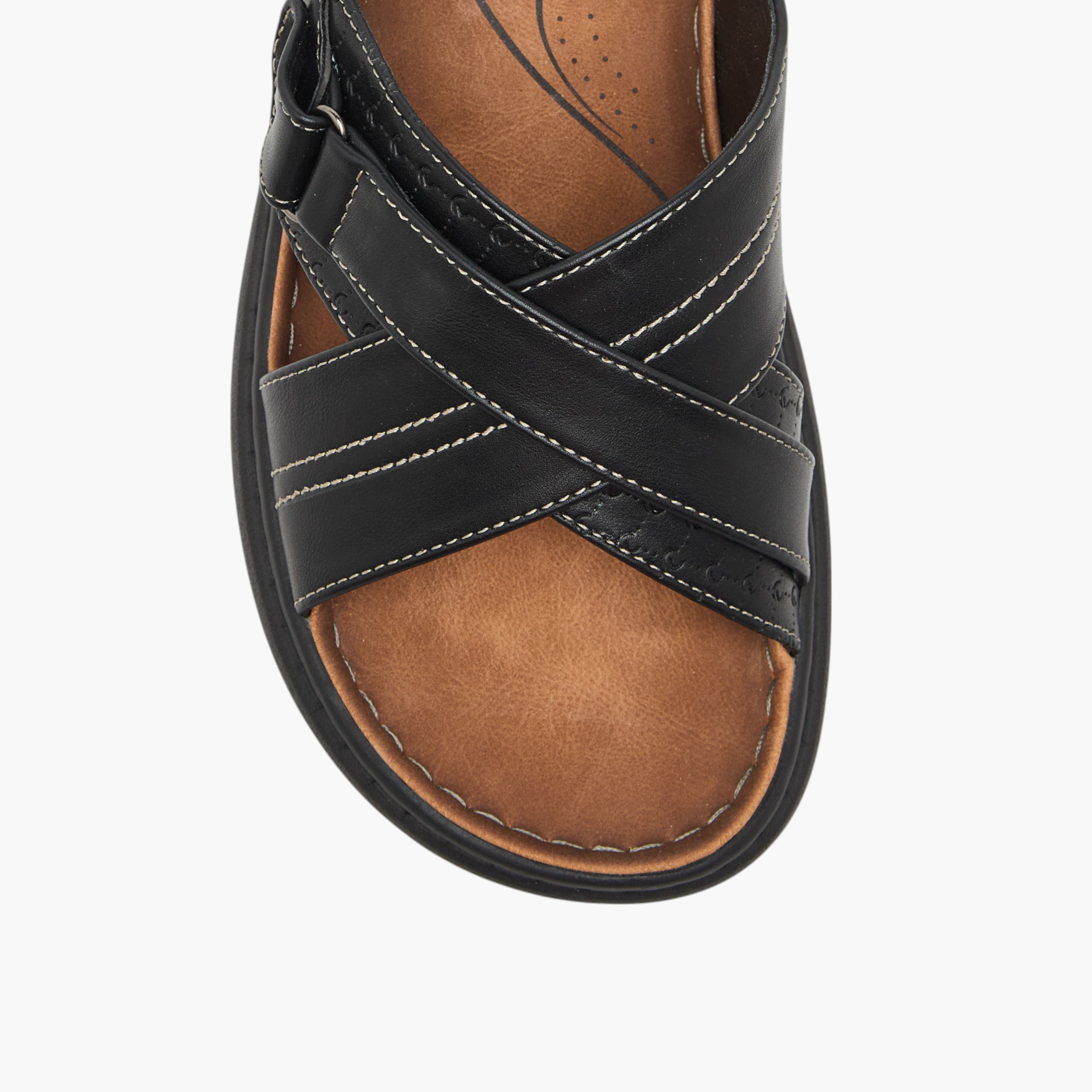 Le Confort Stitch Detail Cross Strap Comfort Sandals-men-shoes-sandals-image-3