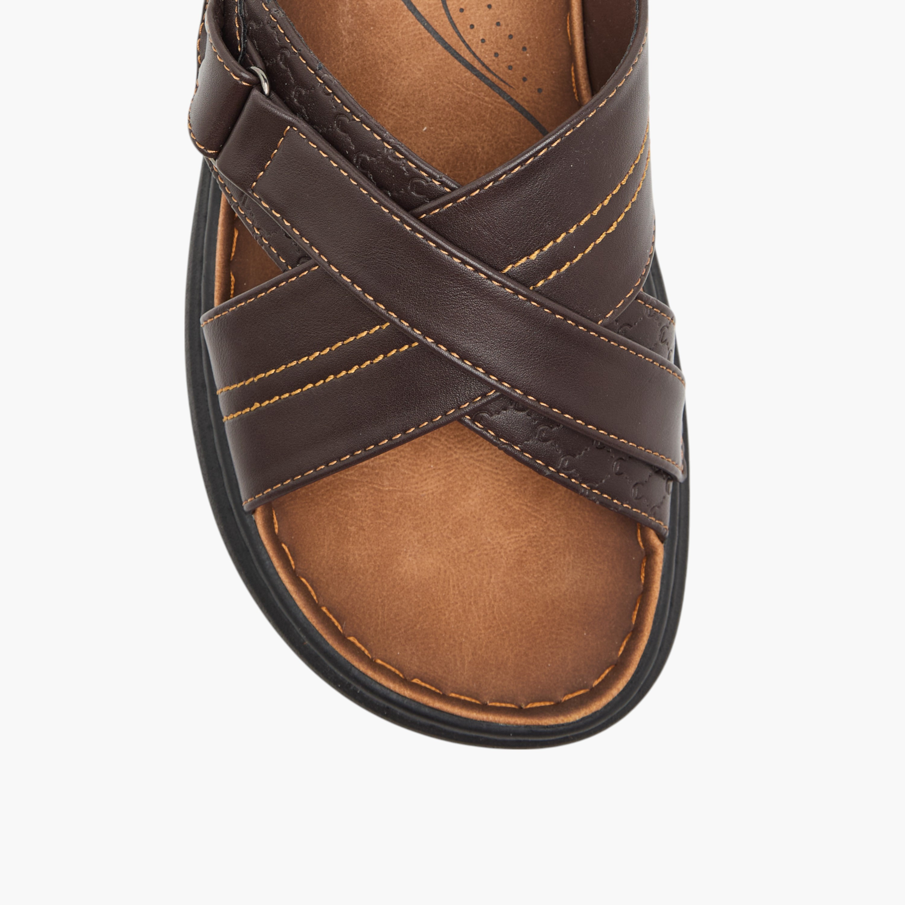 Le Confort Stitch Detail Cross Strap Comfort Sandals-men-shoes-sandals-image-4
