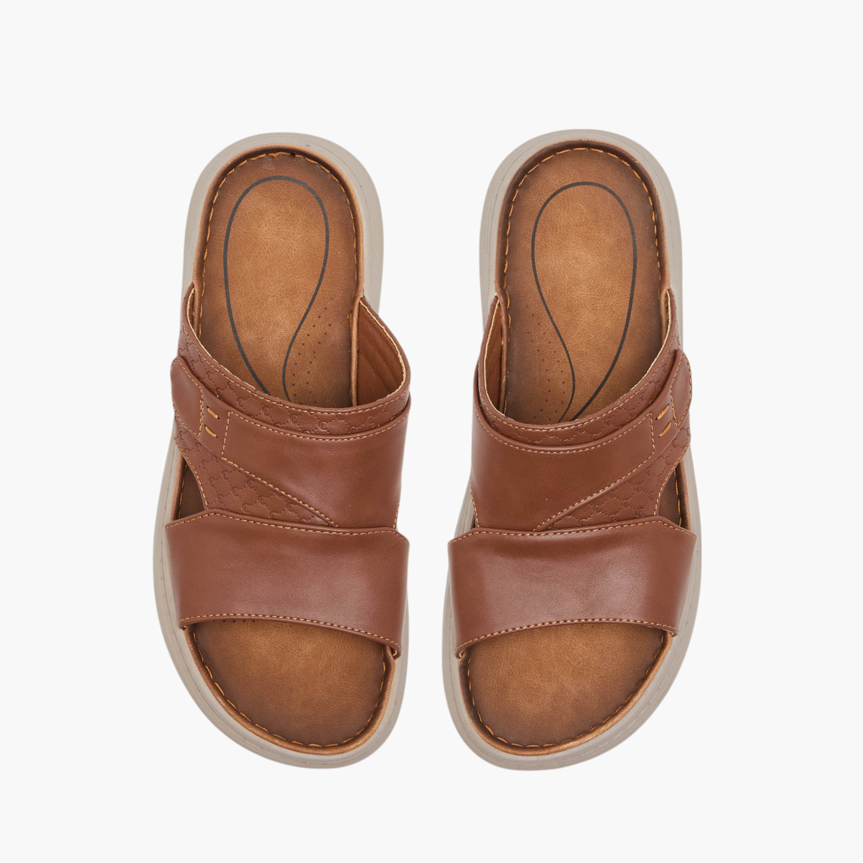 Le Confort Stitch Detail Slip-On Comfort Sandals-men-shoes-sandals-image-1