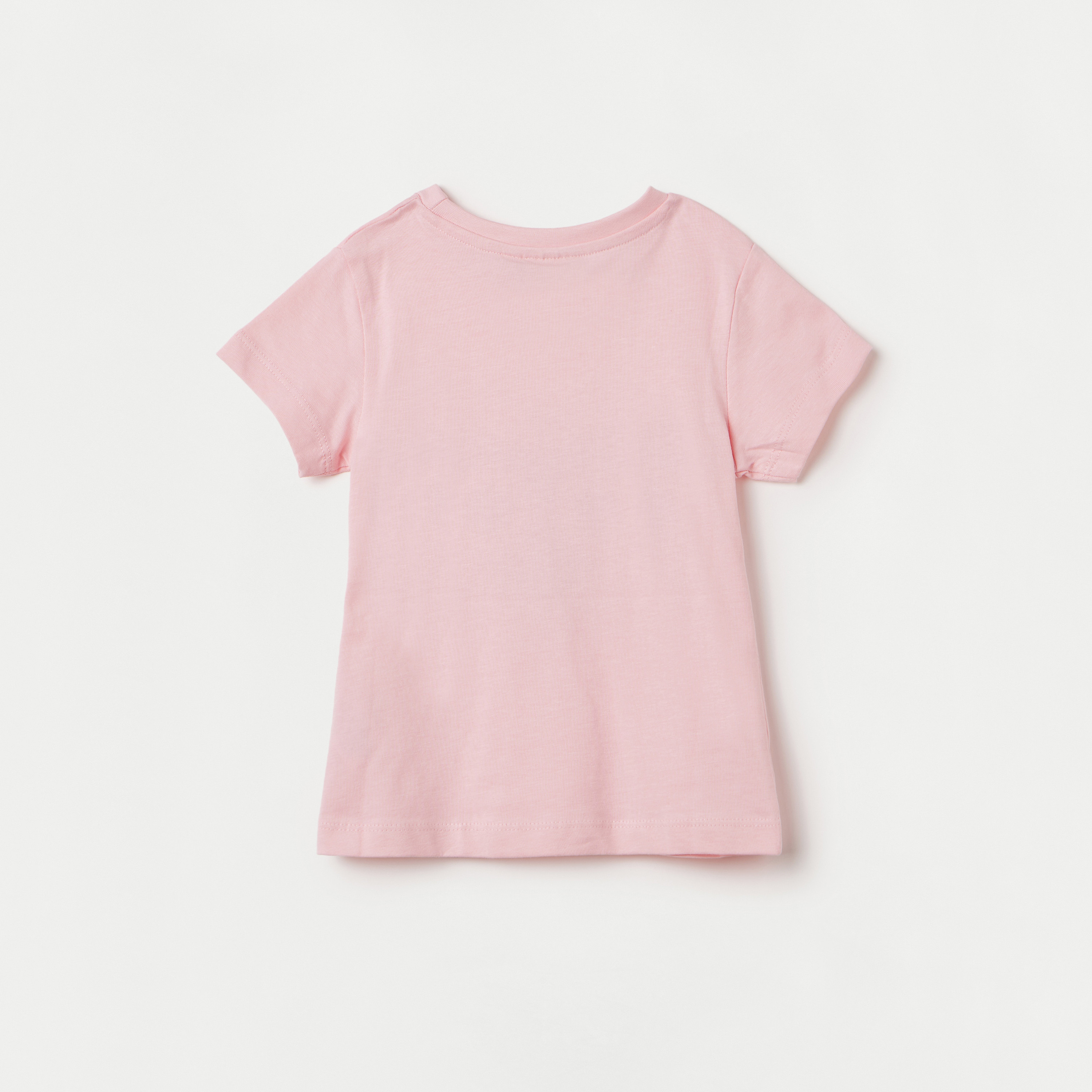 Juniors Graphic Print T-shirt with Short Sleeves-girls-clothing-tshirts-image-2