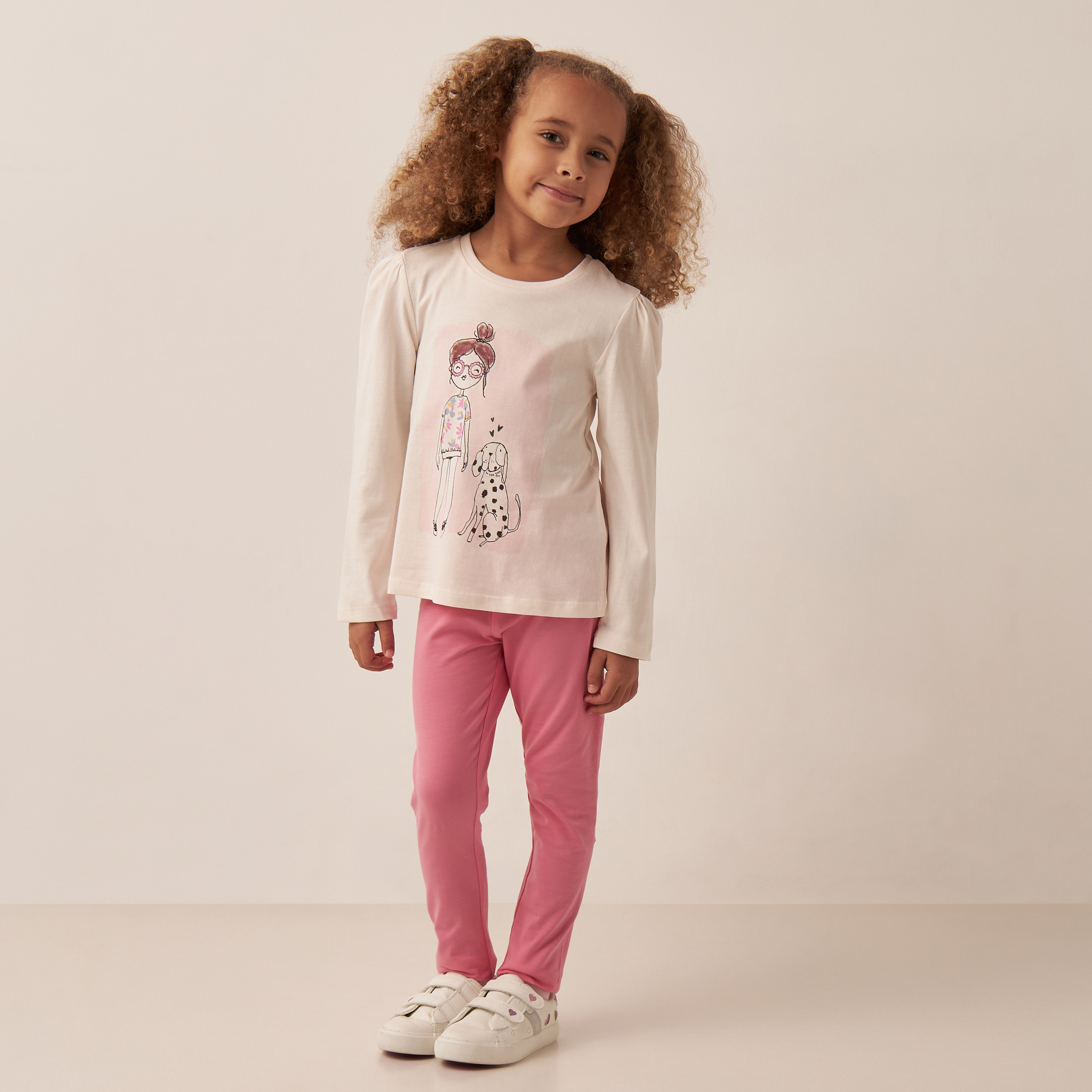 تيشيرت بأكمام طويلة وطبعات من جونيورز-girls-clothing-tshirts-image-2