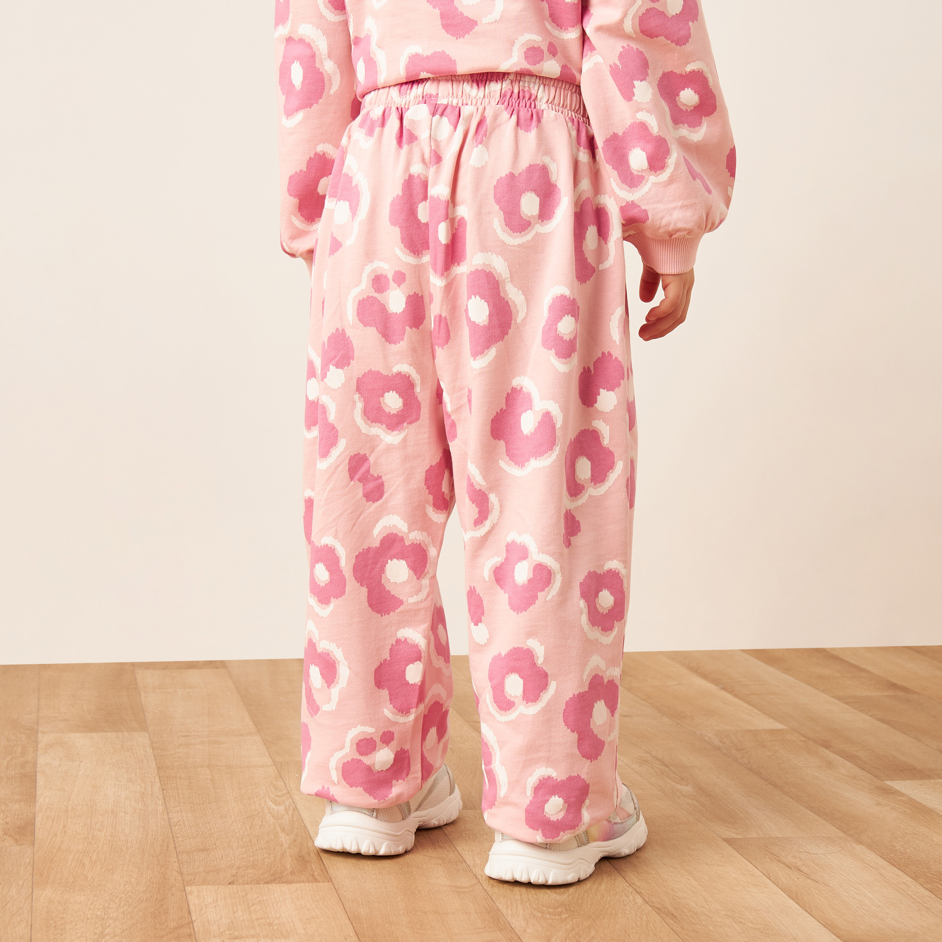 بنطلون بجيوب ورباط إغلاق وطبعات زهرية من جونيورز-baby-girls-clothing-bottoms-trousers-image-3