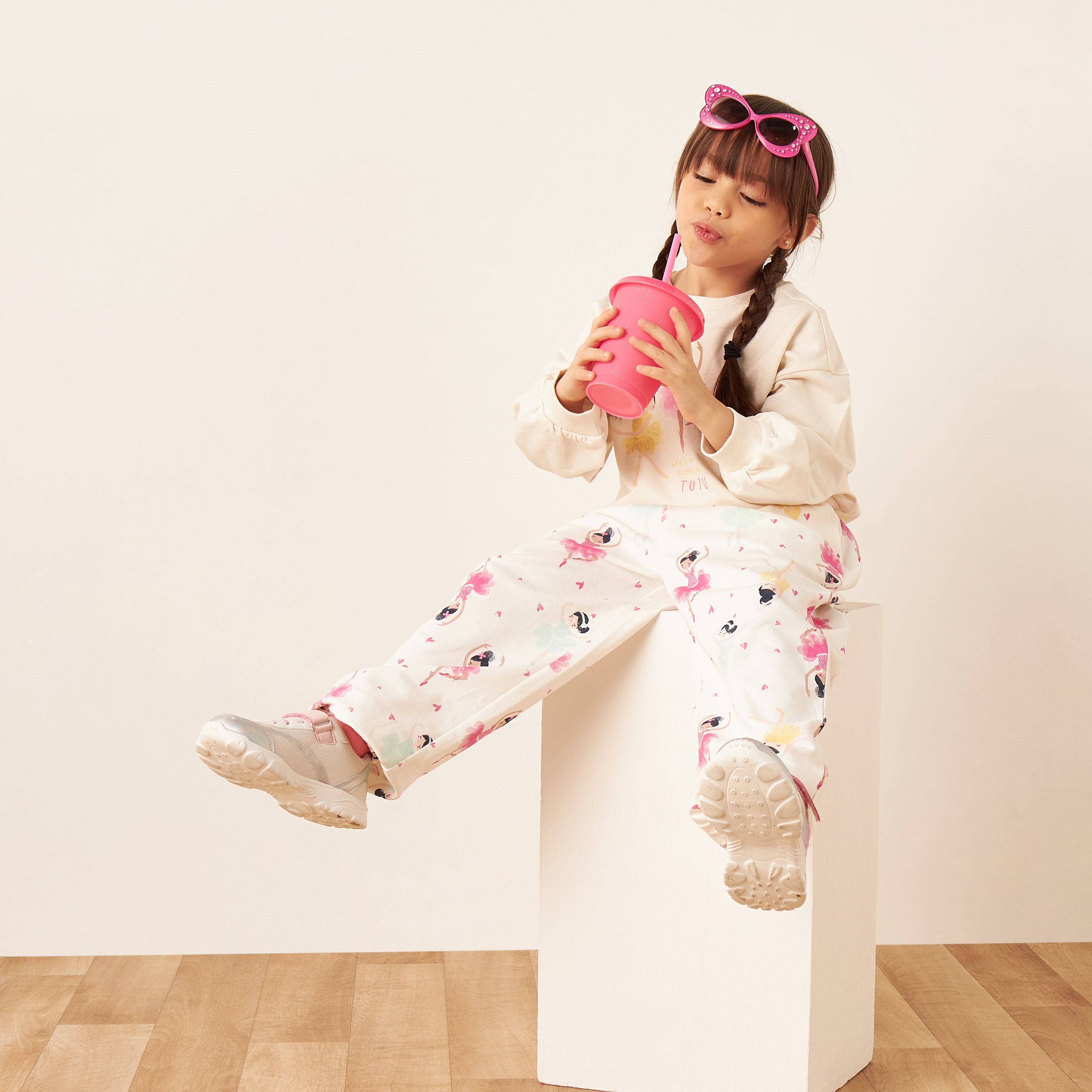 Juniors All-Over Print Pants with Pockets and Drawstring Closure-baby-girls-clothing-bottoms-trousers-image-2