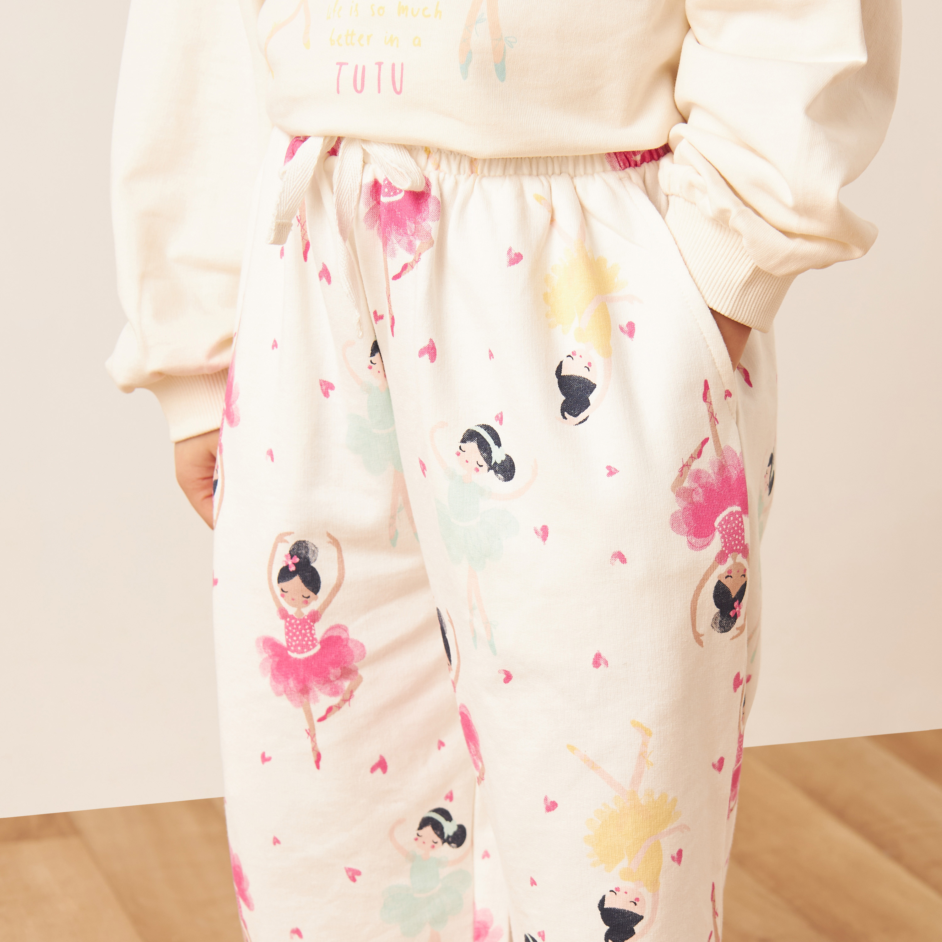 Juniors All-Over Print Pants with Pockets and Drawstring Closure-baby-girls-clothing-bottoms-trousers-image-4