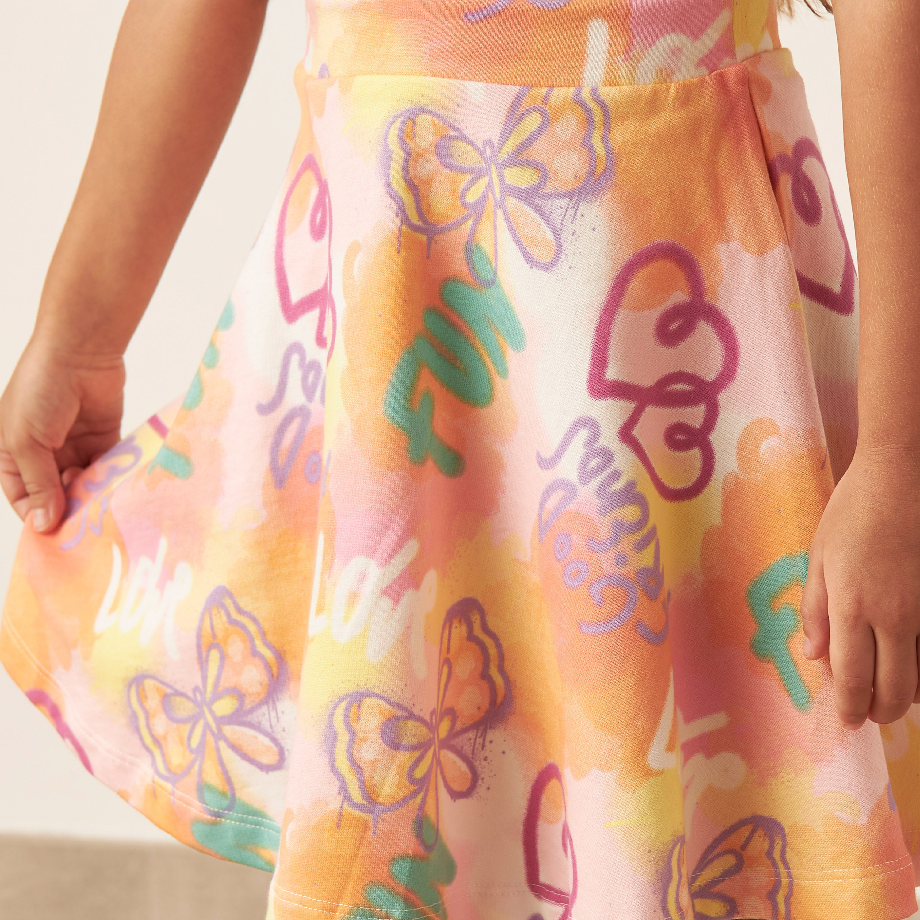 Juniors Printed Knee Length Skirt - Set of 2-baby-girls-clothing-bottoms-skirts-image-4