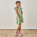 Juniors Unicorn Print A-line Dress with Ruffled Sleeves-Dresses%2C Gowns and Frocks-thumbnailMobile-1
