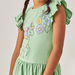 Juniors Unicorn Print A-line Dress with Ruffled Sleeves-Dresses%2C Gowns and Frocks-thumbnail-2