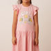 Juniors Printed Dress with Ruffles-Dresses%2C Gowns and Frocks-thumbnail-2