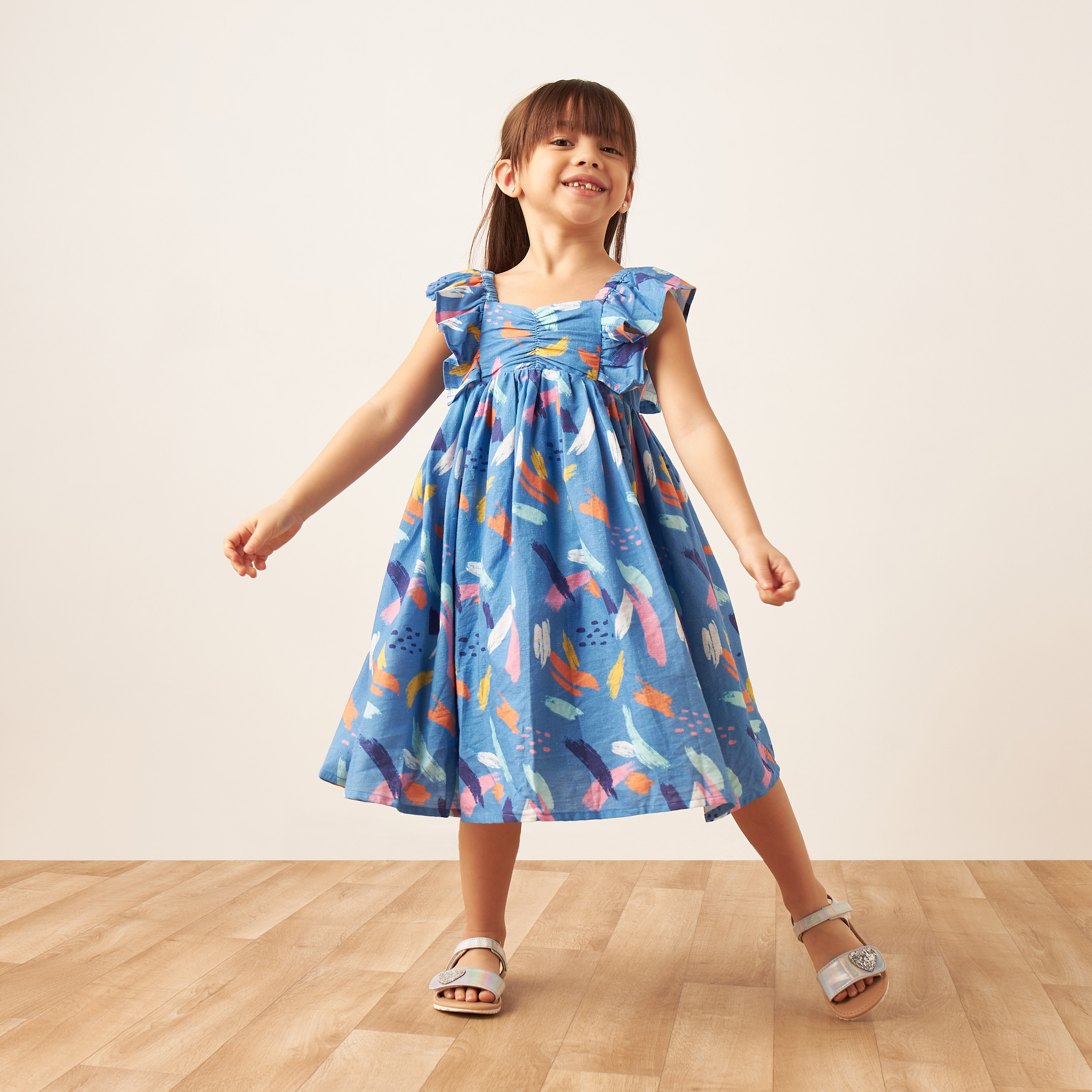 Juniors All-Over Print Sleeveless Dress-girls-clothing-dressesandjumpsuits-image-1