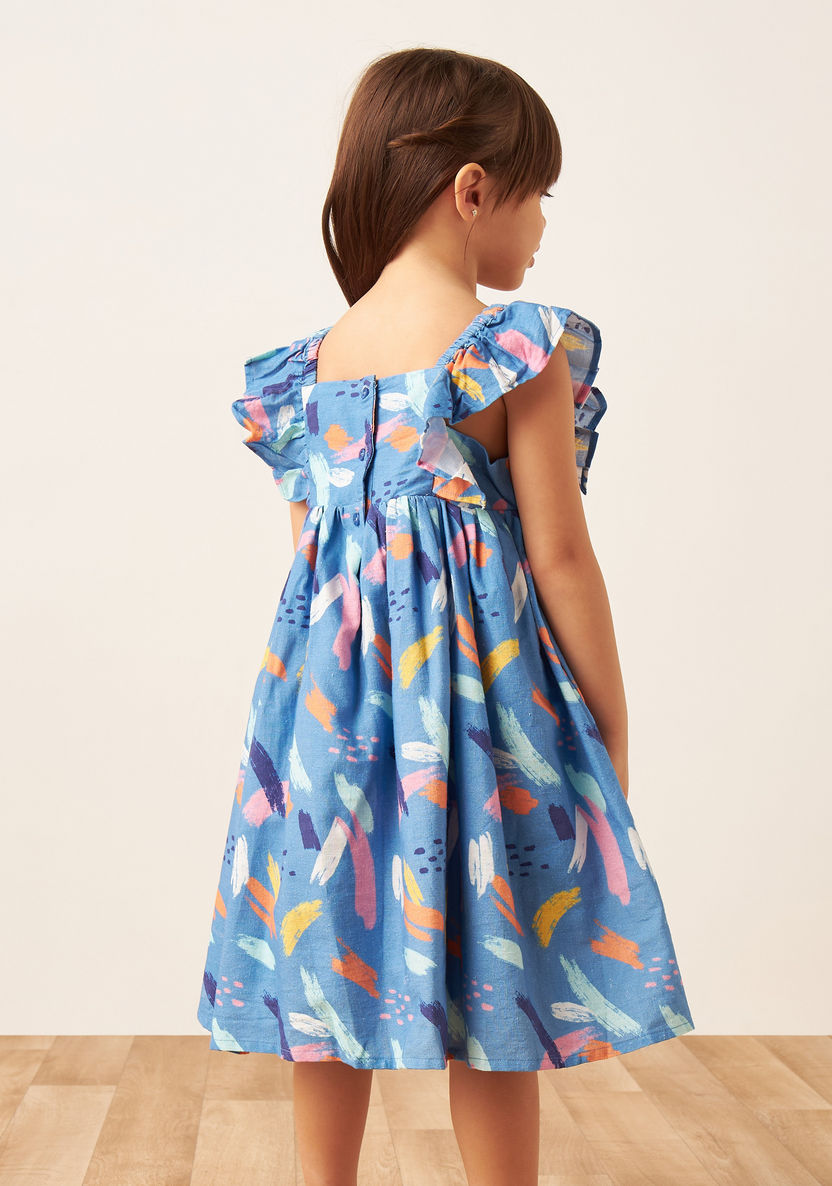Juniors All-Over Print Sleeveless Dress-Dresses%2C Gowns and Frocks-image-2