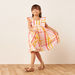 Juniors Checked Sleeveless Fit and Flare Dress with Ruffles-Dresses%2C Gowns and Frocks-thumbnail-0