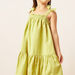 Juniors Embroidered Sleeveless Dress with Bow Accent-Dresses%2C Gowns and Frocks-thumbnail-3