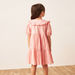 Juniors Textured Dress with Peter Pan Collar and Puff Sleeves-Dresses%2C Gowns and Frocks-thumbnail-3