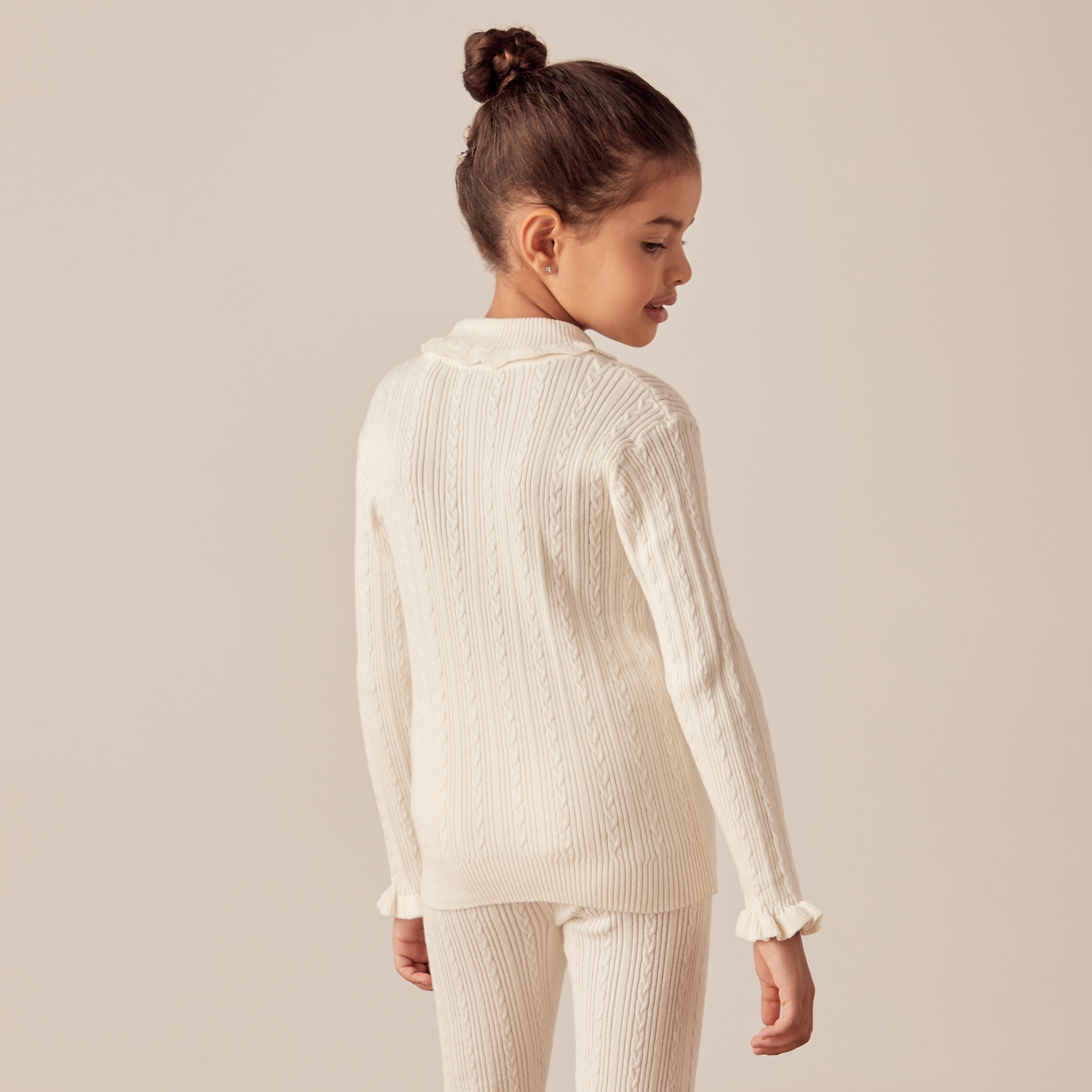 Juniors Knit Textured Pullover with Long Sleeves and Turtle Neck-baby-girls-clothing-jumpersandcardigans-image-4