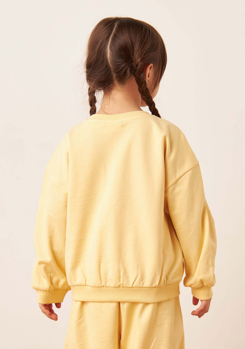 Juniors Unicorn Print Sweatshirt with Long Sleeves-Sweatshirts-image-3