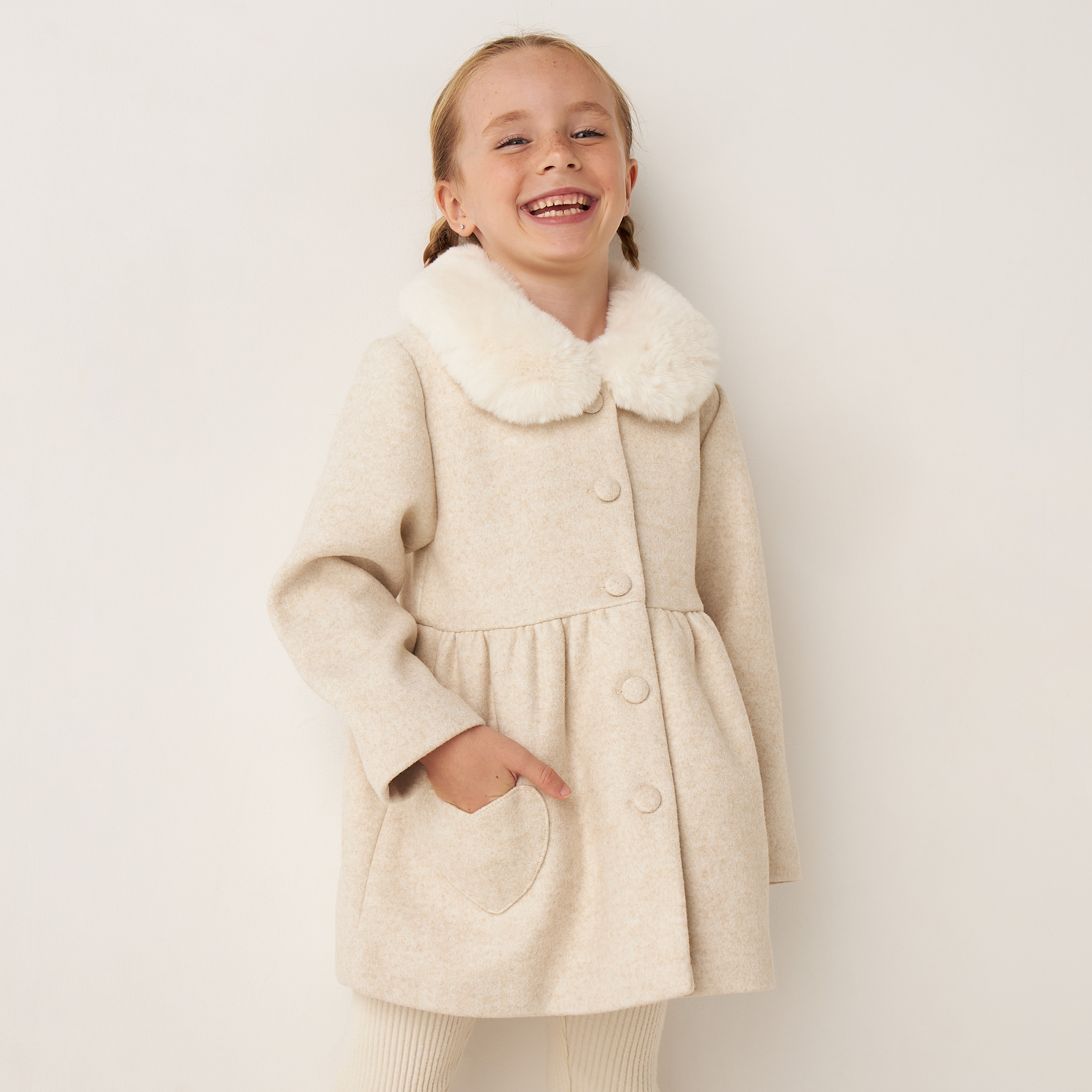 Baby girl cream outlet coat