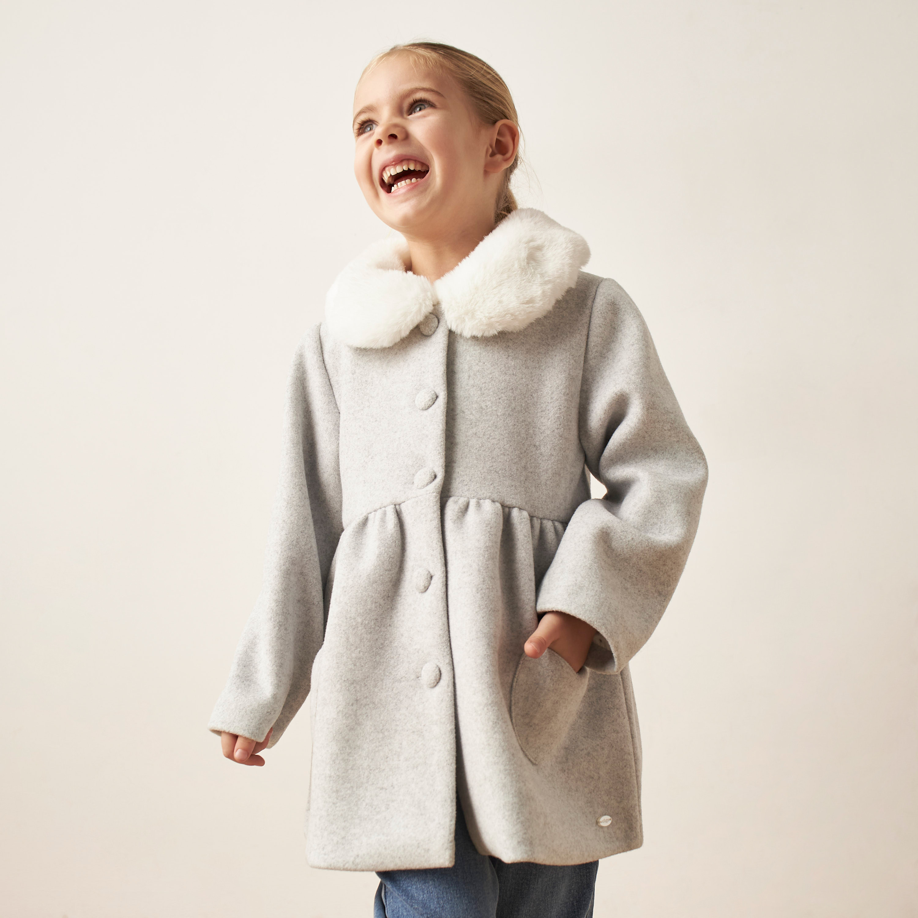 Girls clearance grey coats