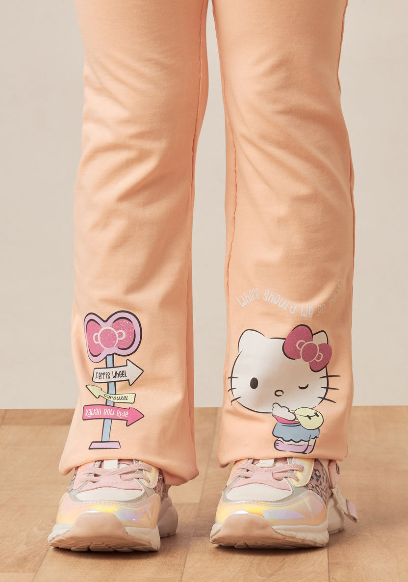 Sanrio Hello Kitty Print Leggings with Elasticated Waistband - Set of 2-Leggings-image-2