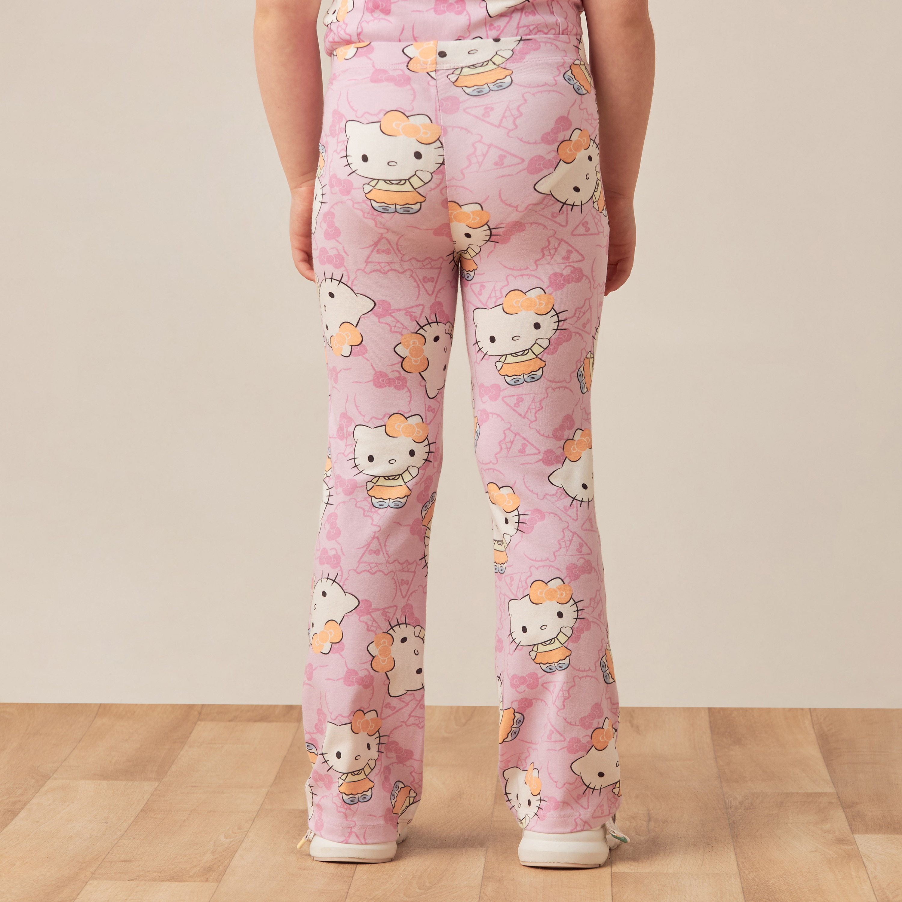 Sanrio Hello Kitty Print Leggings with Elasticated Waistband - Set of 2-baby-girls-clothing-bottoms-leggings-image-6
