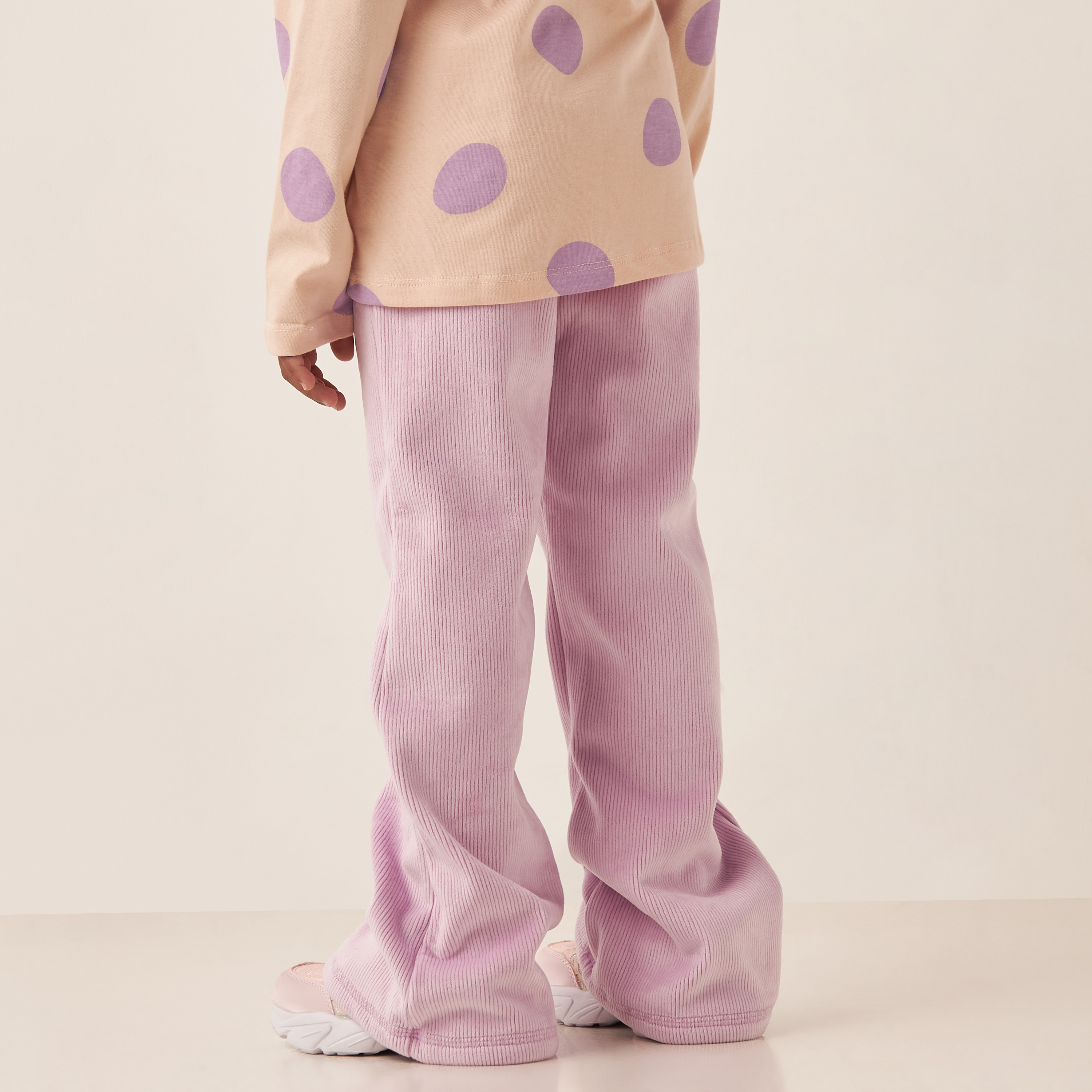 Disney Minnie Mouse Applique Wide Leg Pants with Elasticated Waistband-baby-girls-clothing-bottoms-trousers-image-3