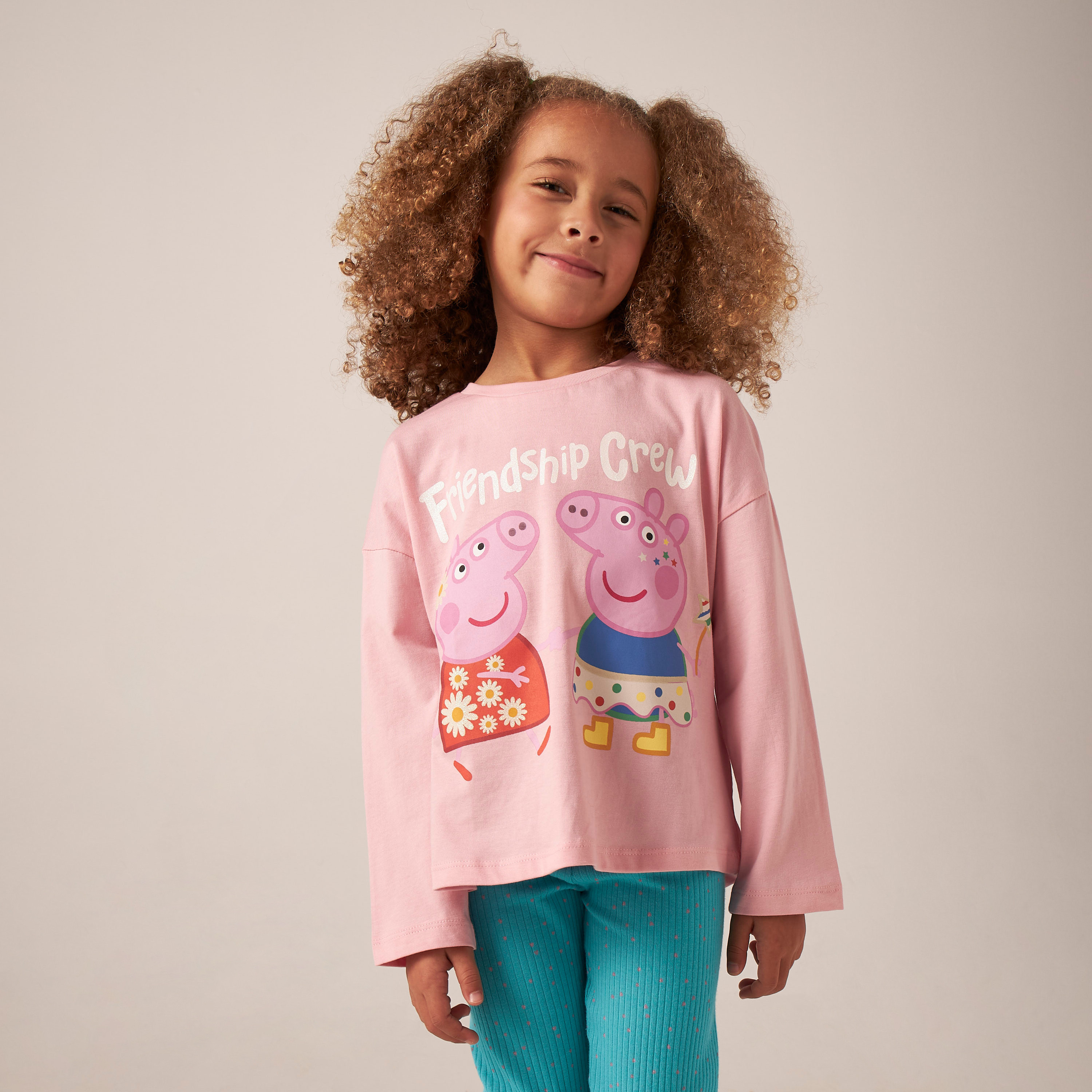تيشيرت بأكمام طويلة وطبعات جرافيك من هاسبرو-girls-clothing-tshirts-image-1