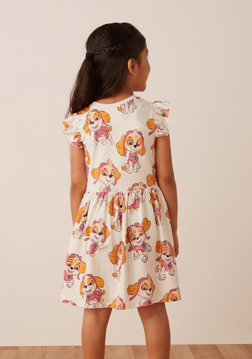 All-Over Paw Patrol Print Dress with Ruffles-Dresses%2C Gowns and Frocks-image-3