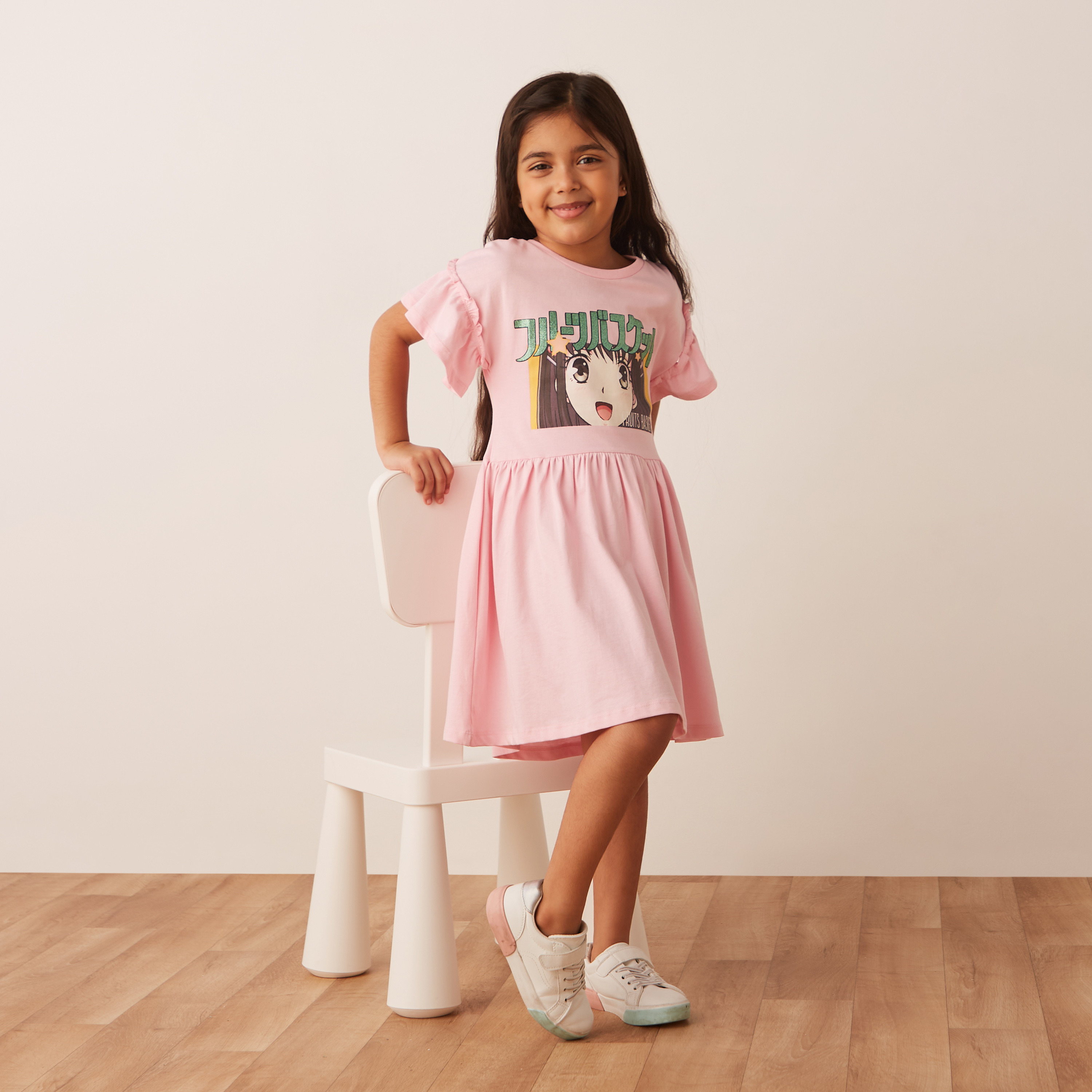 TV Tokyo Fruit Basket Print Dress-girls-clothing-dressesandjumpsuits-image-1