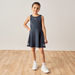 Kappa Logo Print Sleeveless Dress-Dresses%2C Gowns and Frocks-thumbnail-1