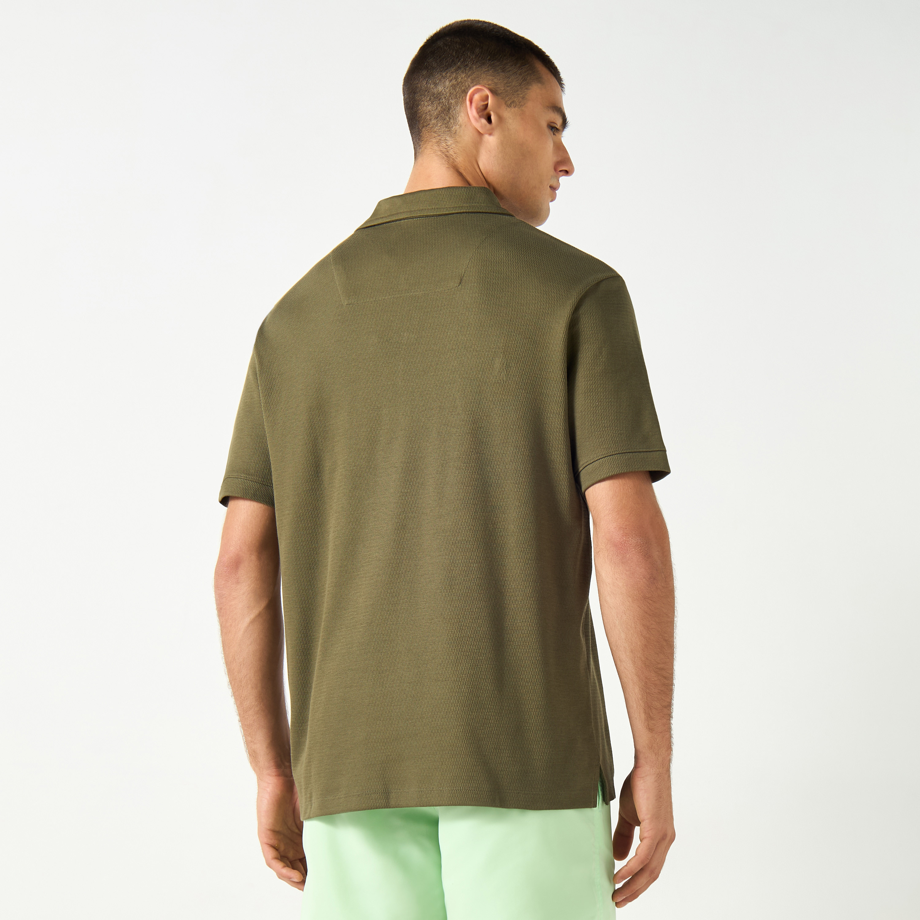 Guess Solid Polo T-shirt with Short Sleeves-men-clothing-tshirtsandpolos-polos-image-3