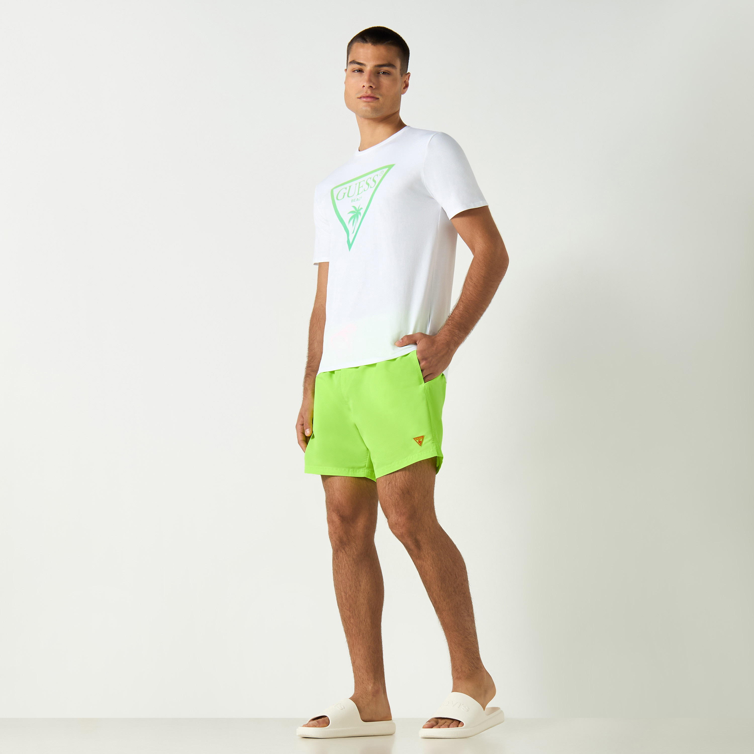 Guess Solid Swim Shorts with Drawstring Closure and Pockets-PROMO_CP_OM_B3GET10PER_20241001-image-2