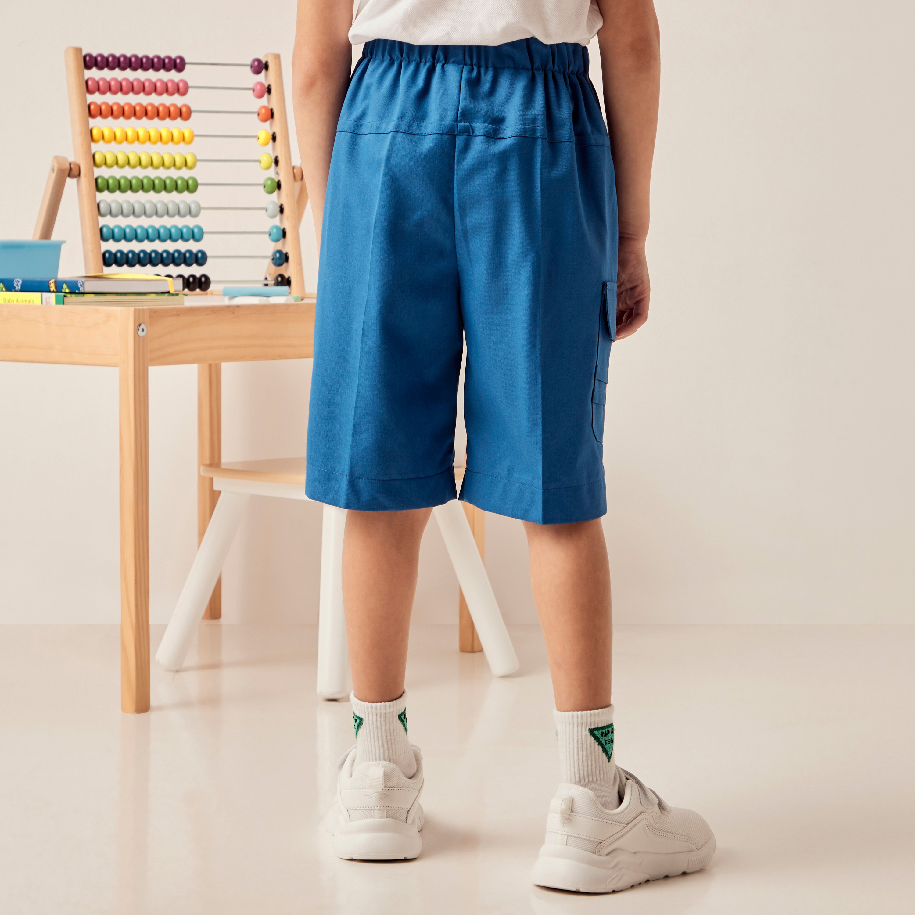 Juniors Solid Pull-On Shorts with Pockets-boys-clothing-schoolwear-bottoms-shorts-image-4