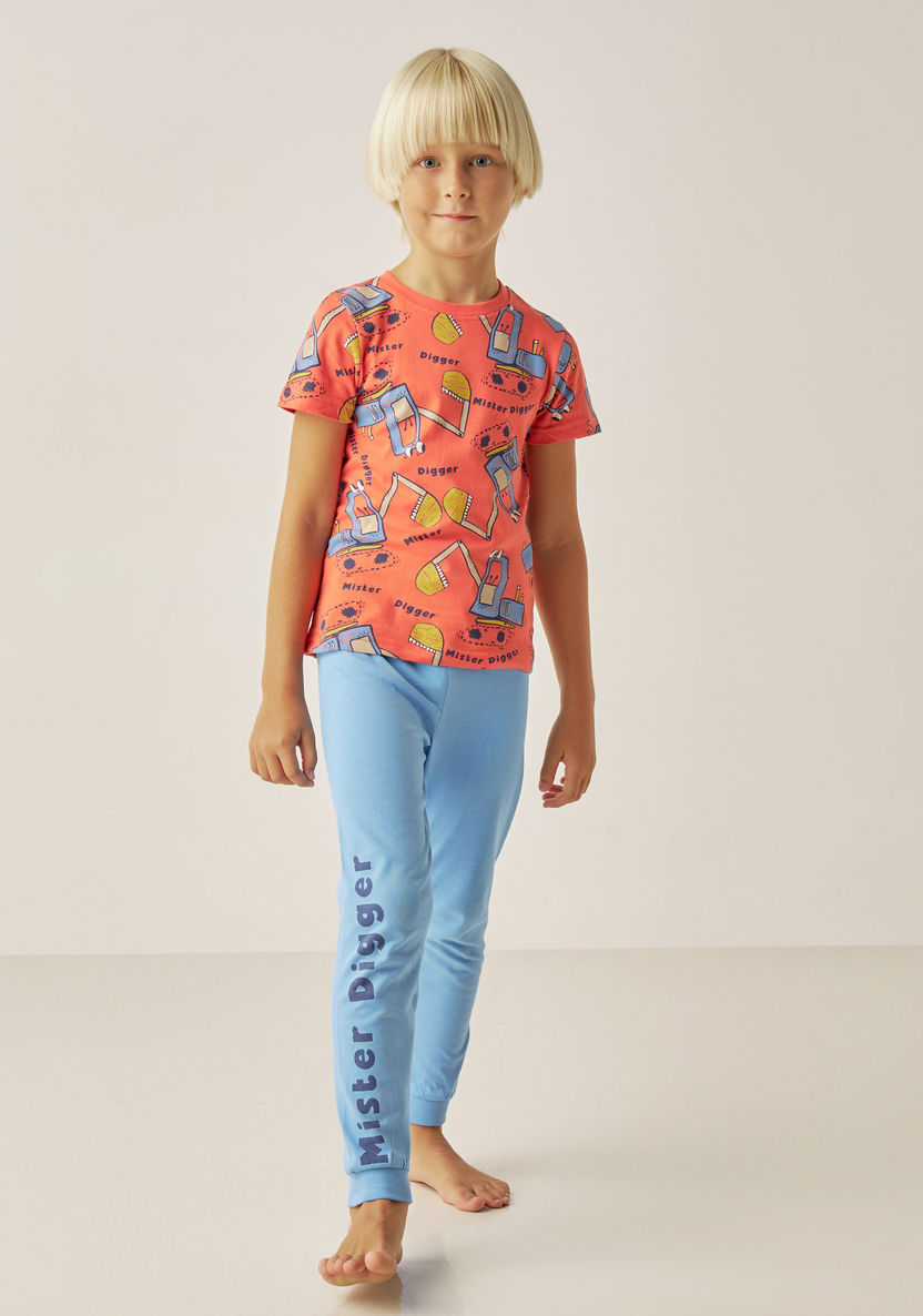 Juniors Printed T-shirts and Pyjamas - Set of 2-Pyjama Sets-image-0