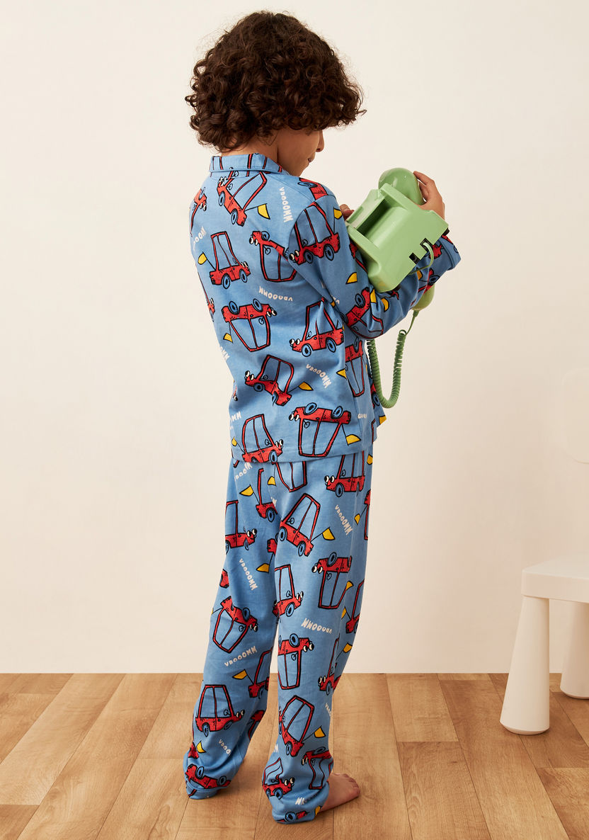 Juniors All-Over Print Shirt and Pyjama Set-Nightwear-image-3