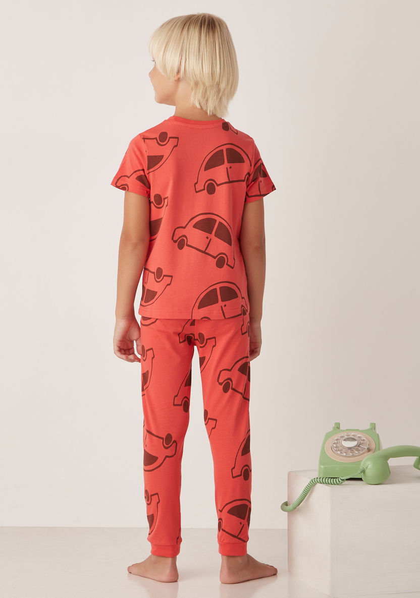 Juniors All-Over Print T-shirt and Pyjama - Set of 3-Nightwear-image-4