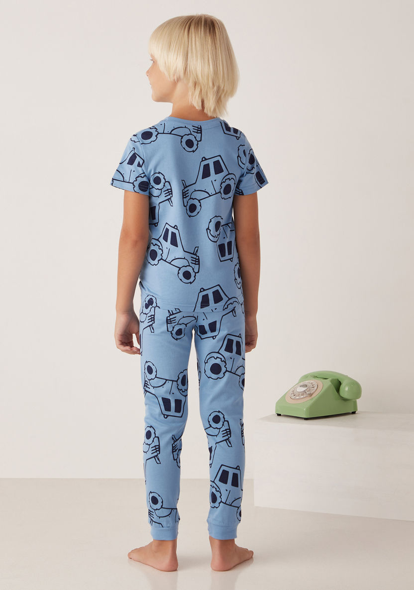 Juniors All-Over Print T-shirt and Pyjama - Set of 3-Nightwear-image-6