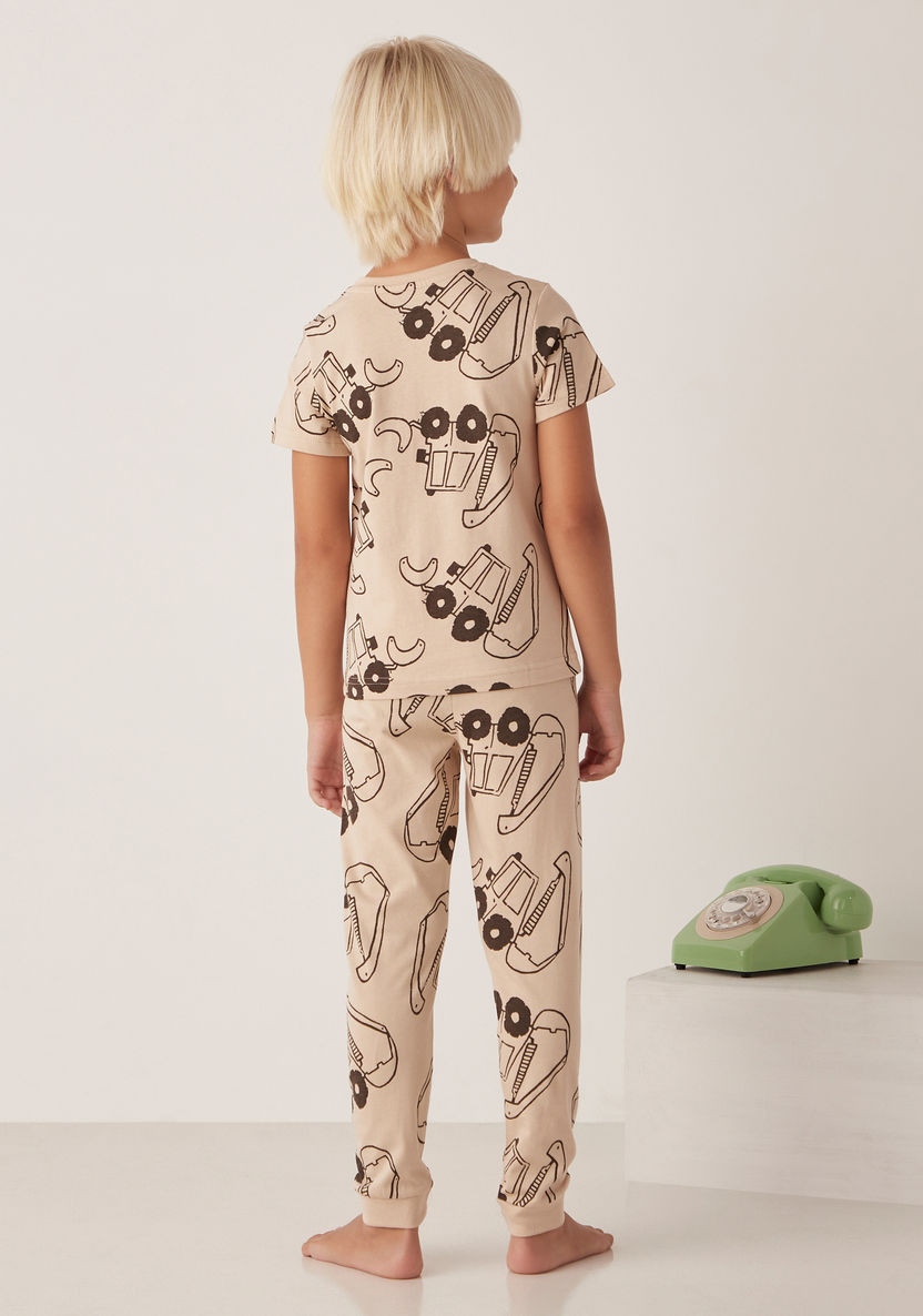 Juniors All-Over Print T-shirt and Pyjama - Set of 3-Nightwear-image-8