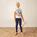 Juniors Printed Short Sleeves T-shirt and Pyjama Set-Pyjama Sets-thumbnail-0