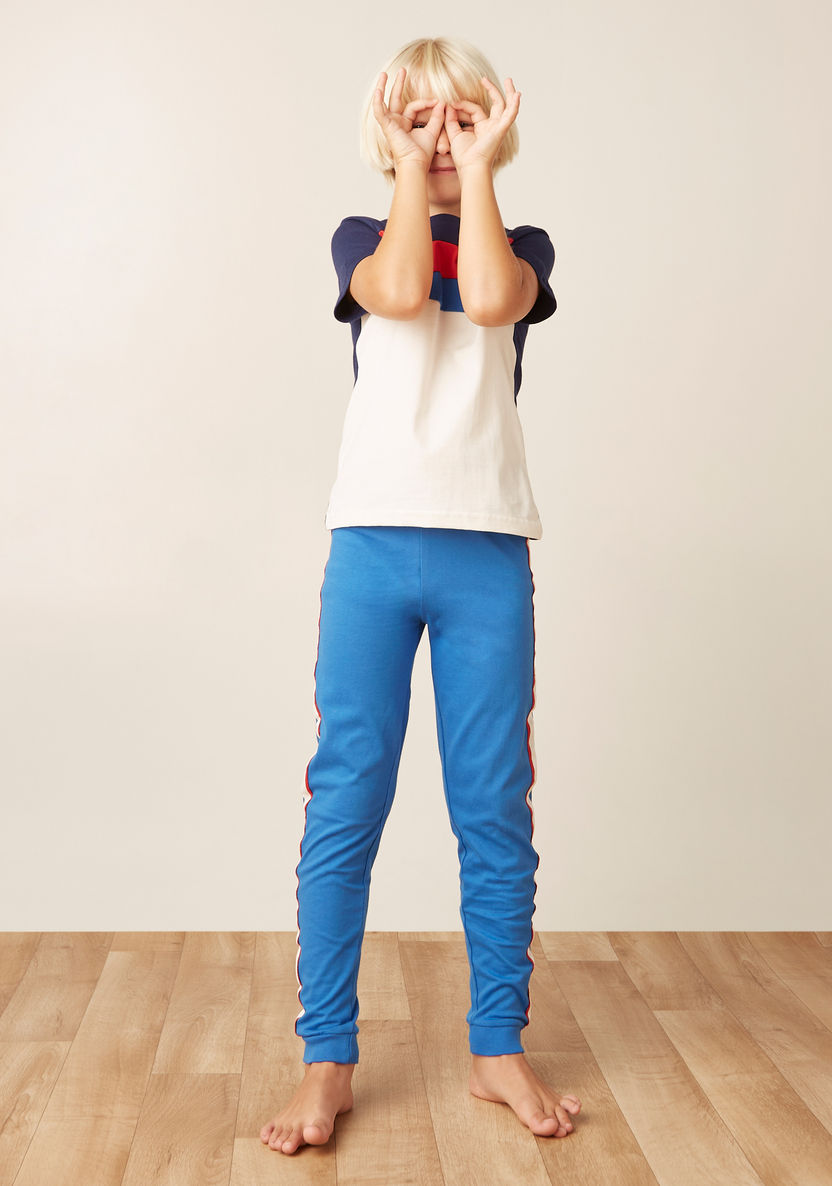Juniors Short Sleeves T-shirt with Pyjamas - Set of 3-Nightwear-image-5