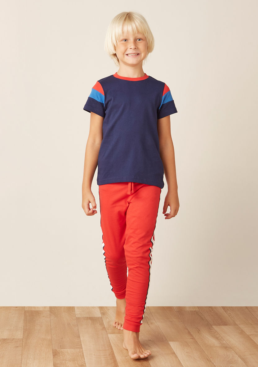 Juniors Short Sleeves T-shirt with Pyjamas - Set of 3-Nightwear-image-7