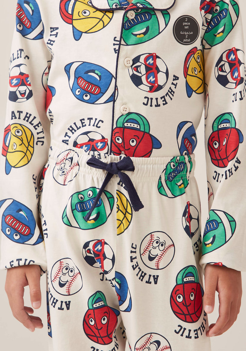 Juniors All-Over Print Shirt and Pyjama Set-Nightwear-image-2