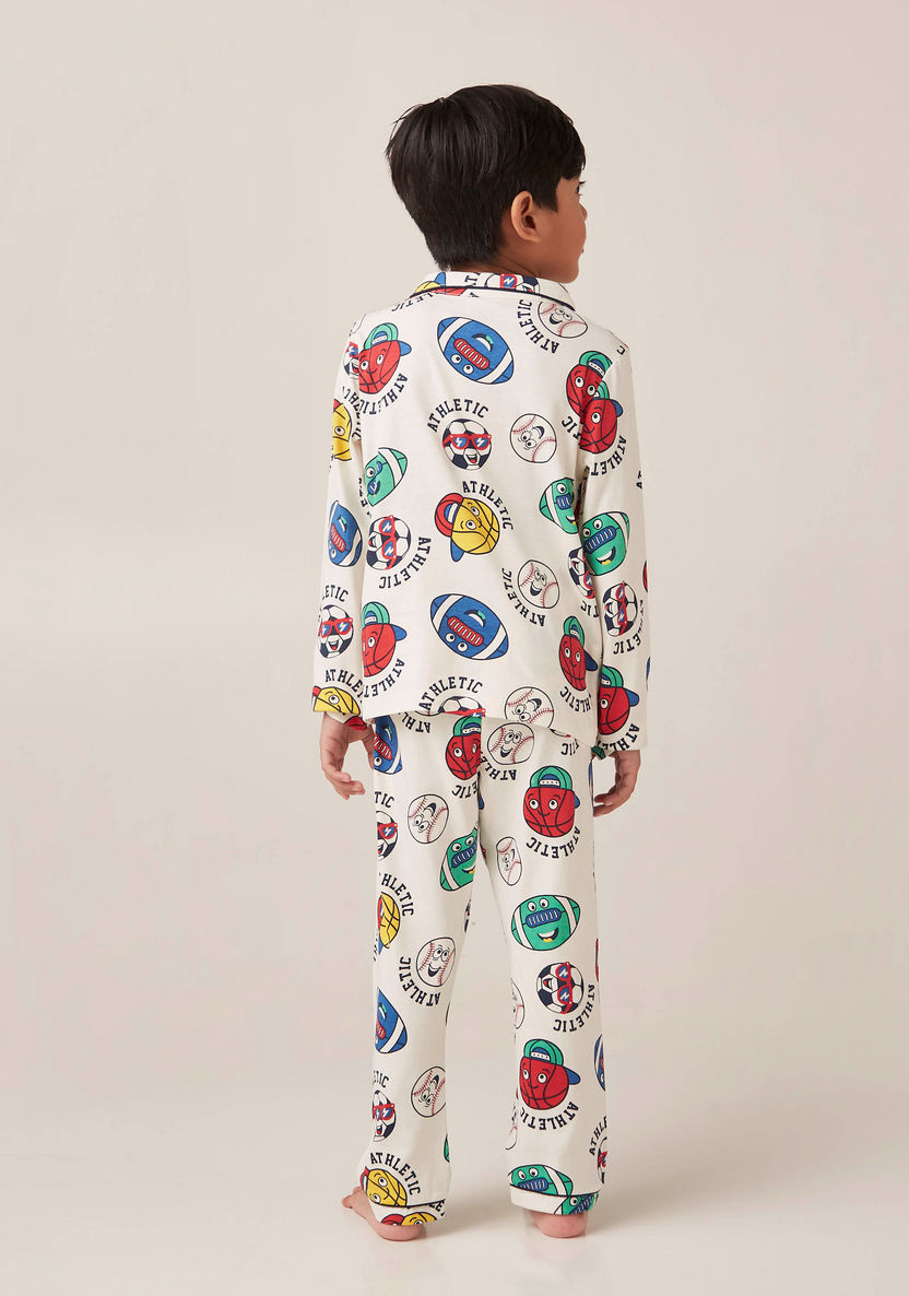 Juniors All-Over Print Shirt and Pyjama Set-Nightwear-image-3