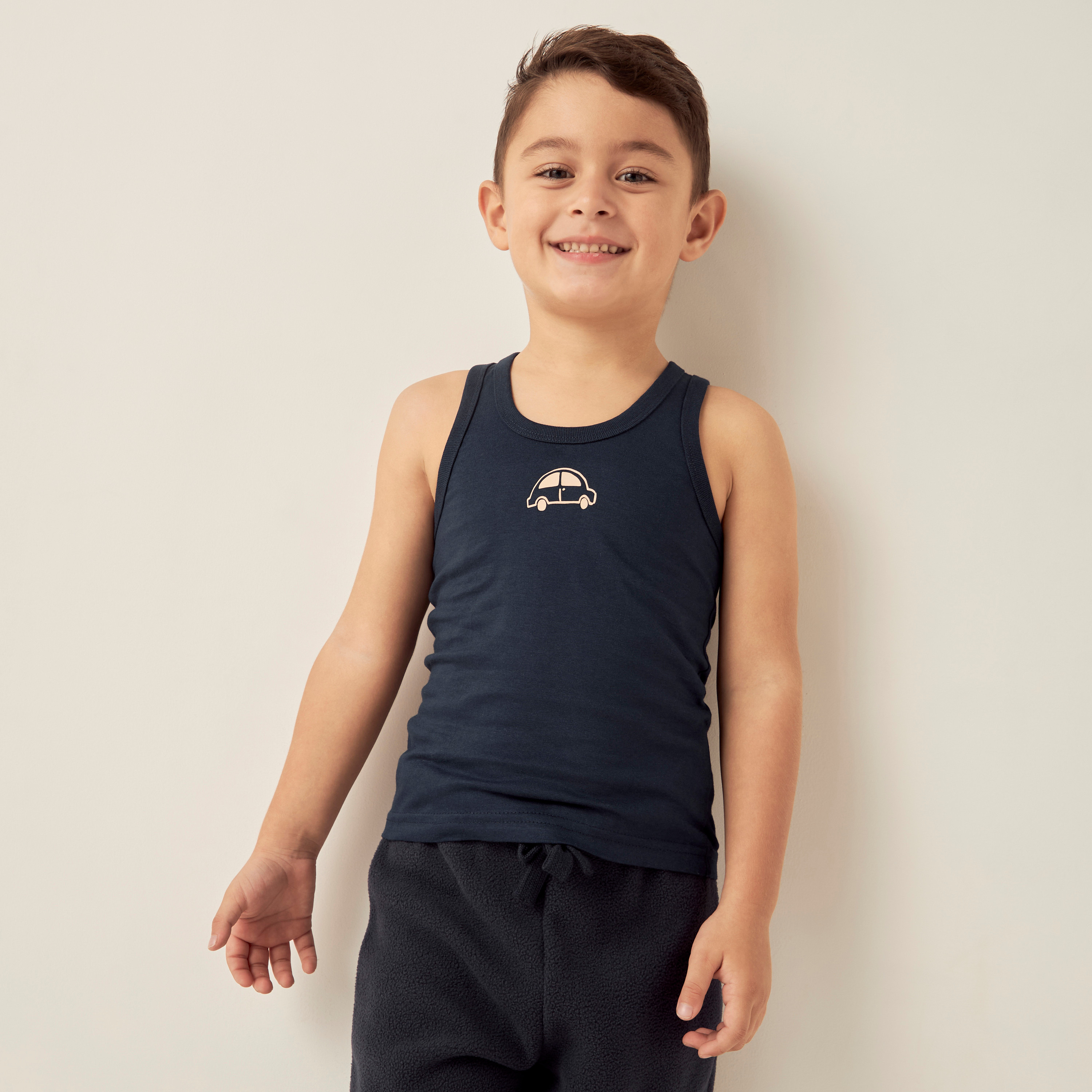 فيستات بطبعات سيارة من جونيورز - طقم من 3 قطع-baby-boys-clothing-innerwear-image-2