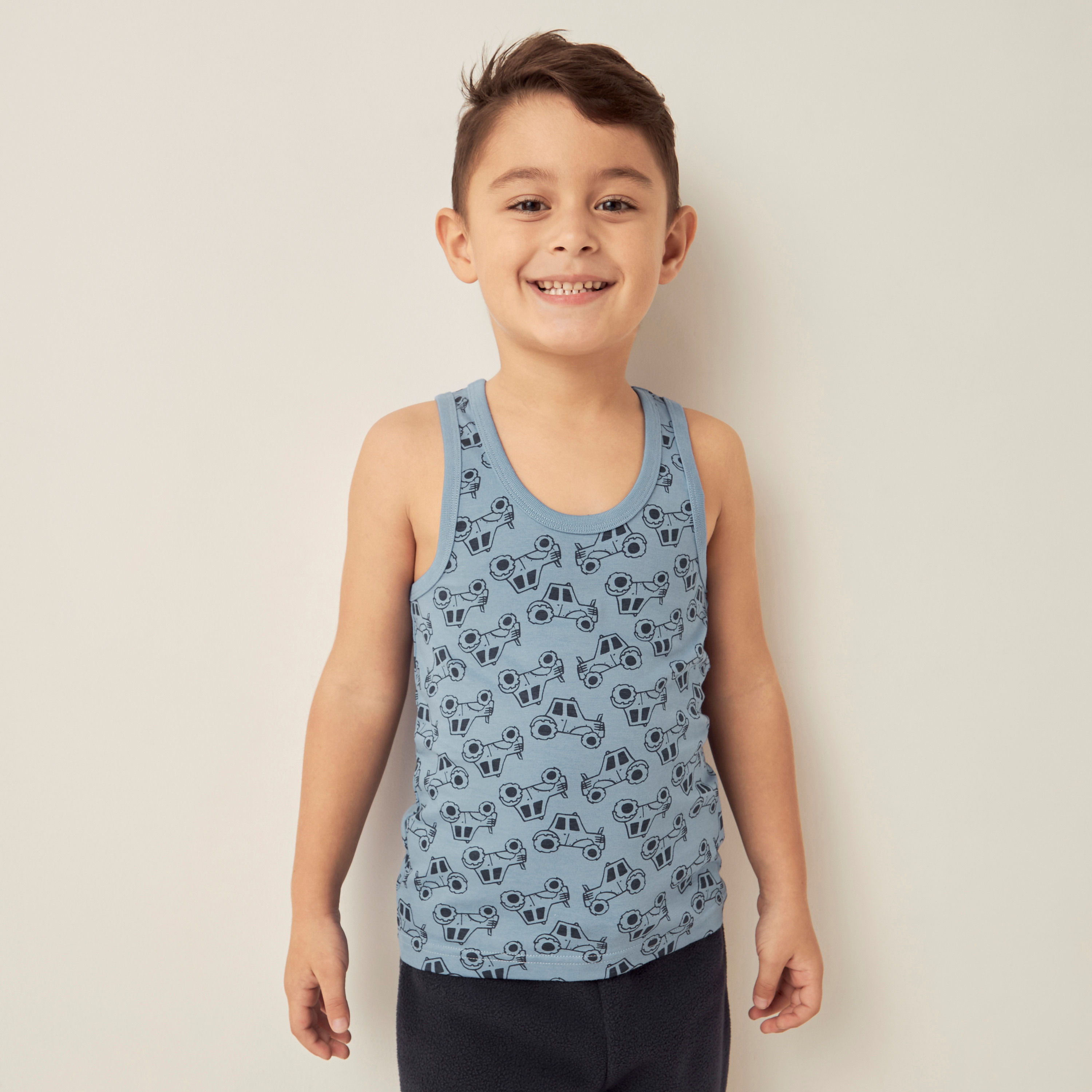 فيستات بطبعات سيارة من جونيورز - طقم من 3 قطع-baby-boys-clothing-innerwear-image-7