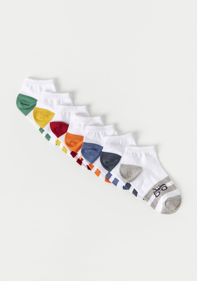 Juniors Car Print Ankle Length Socks - Set of 7-Socks-image-1
