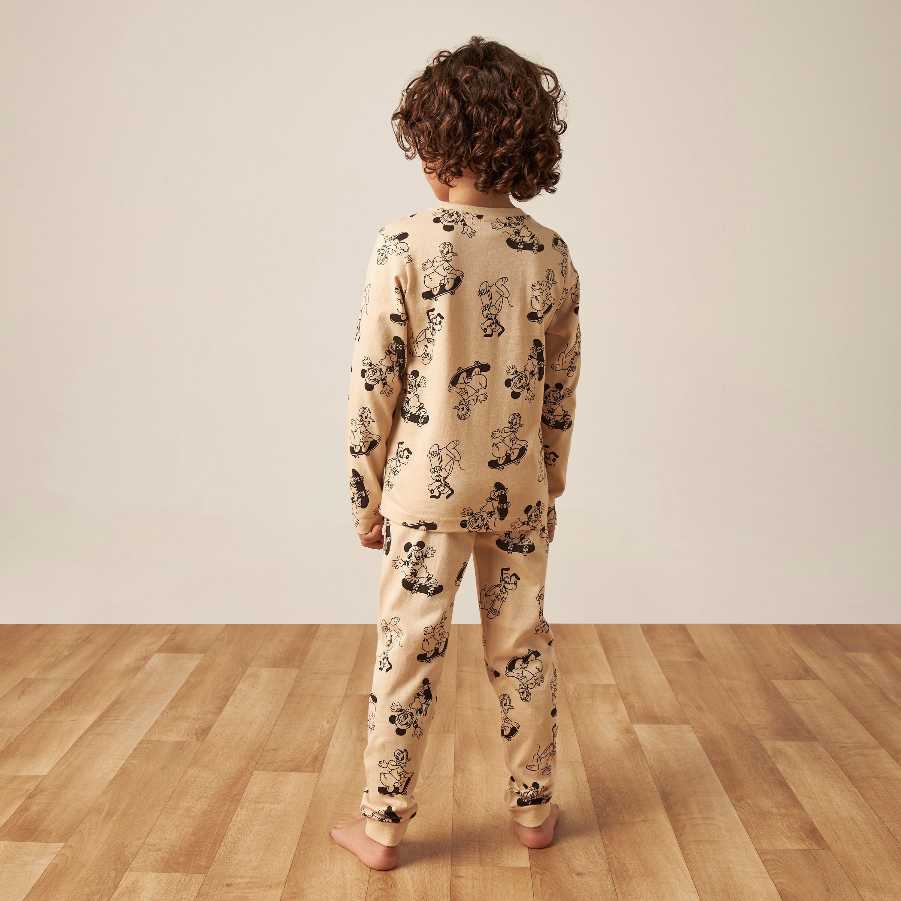 Disney Mickey Mouse Print T-shirt with Pyjamas - Set of 2-boys-clothing-nightwear-image-8