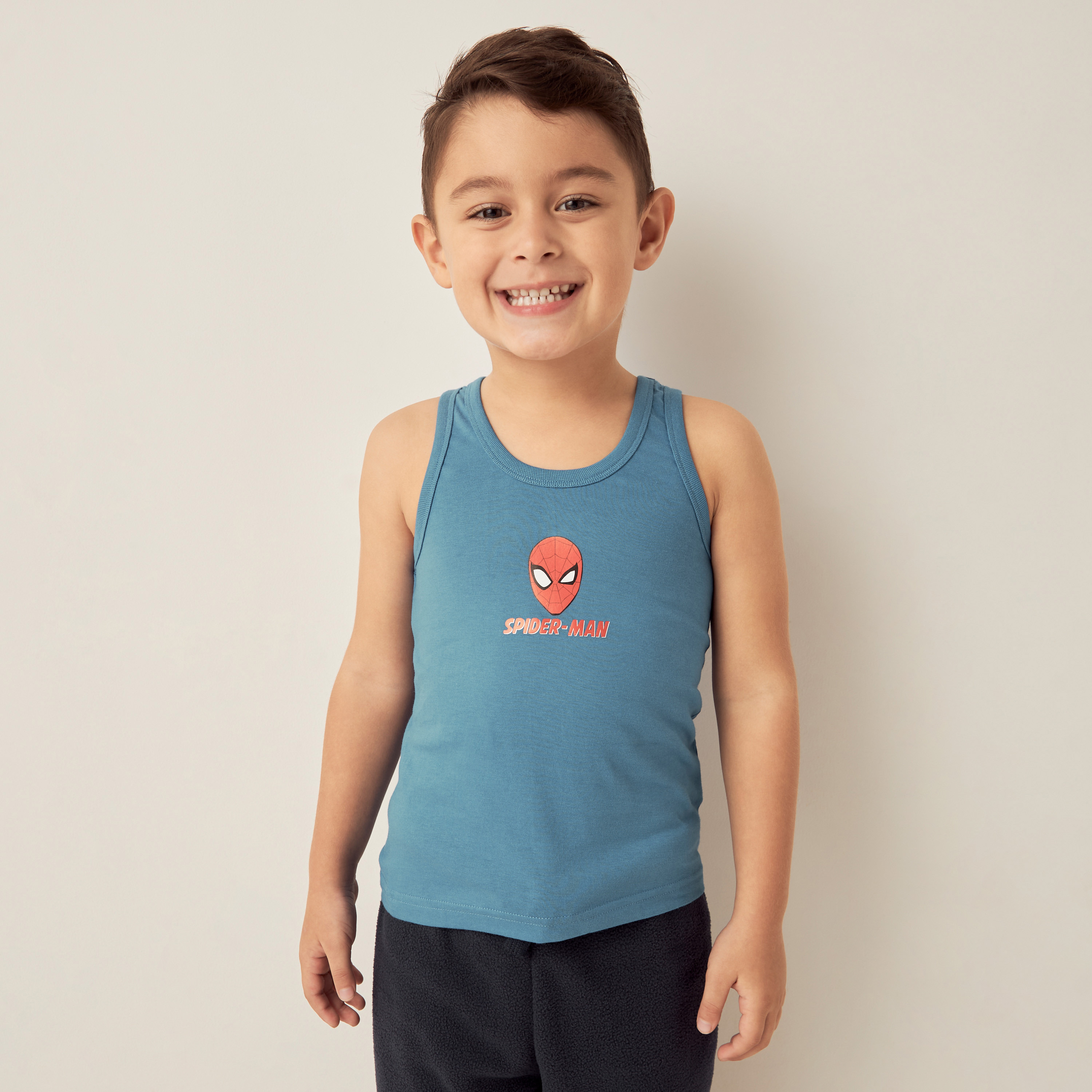 Spider-Man Print Vest - Set of 3-baby-boys-clothing-innerwear-image-6